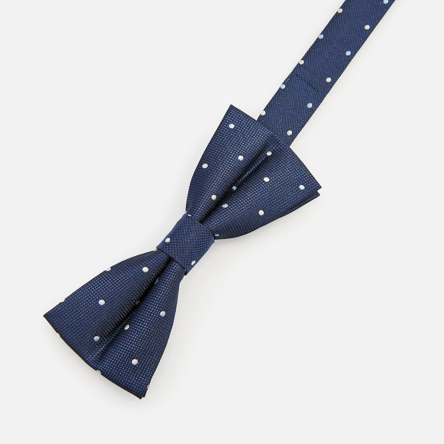 Navy Polka Dot Bow Tie, Men, , large image number 2