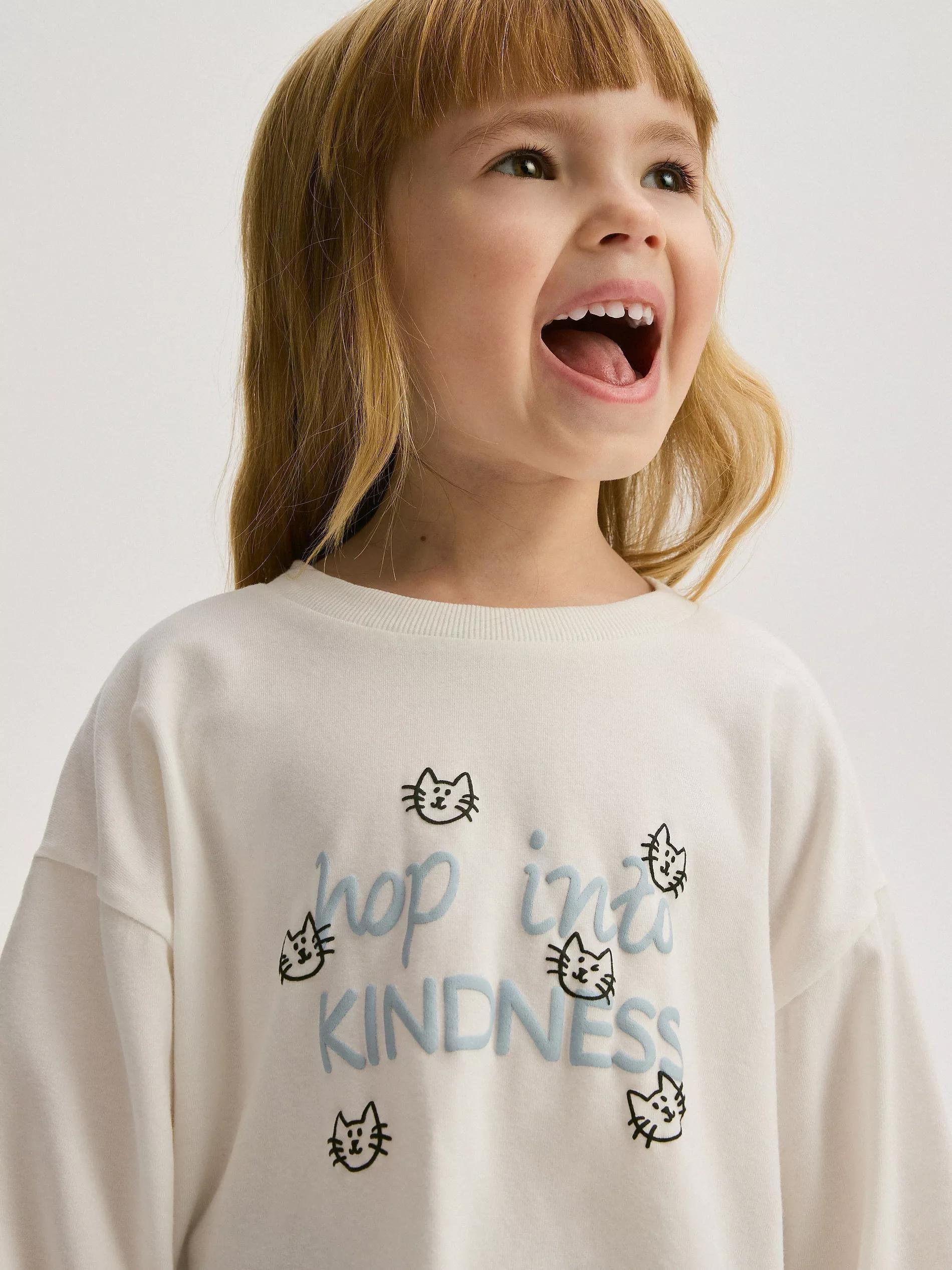 Cream T-Shirt With Print, , large image number 3