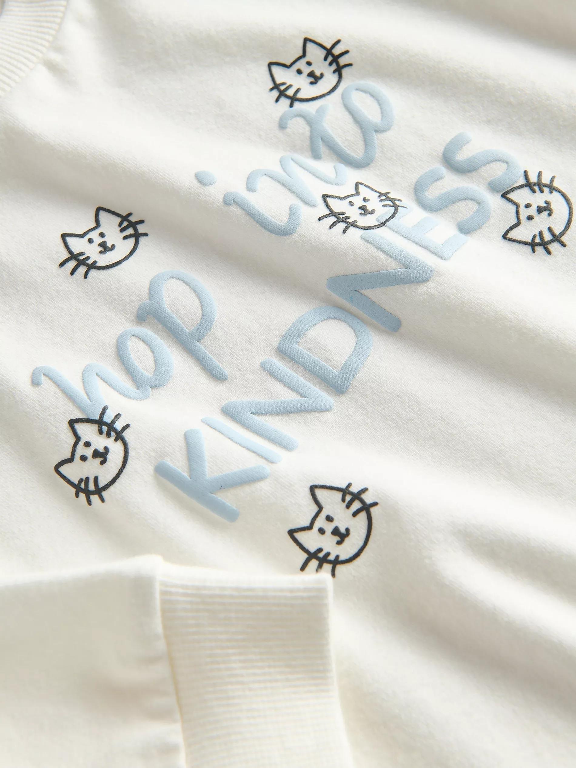 Cream T-Shirt With Print, , large image number 4