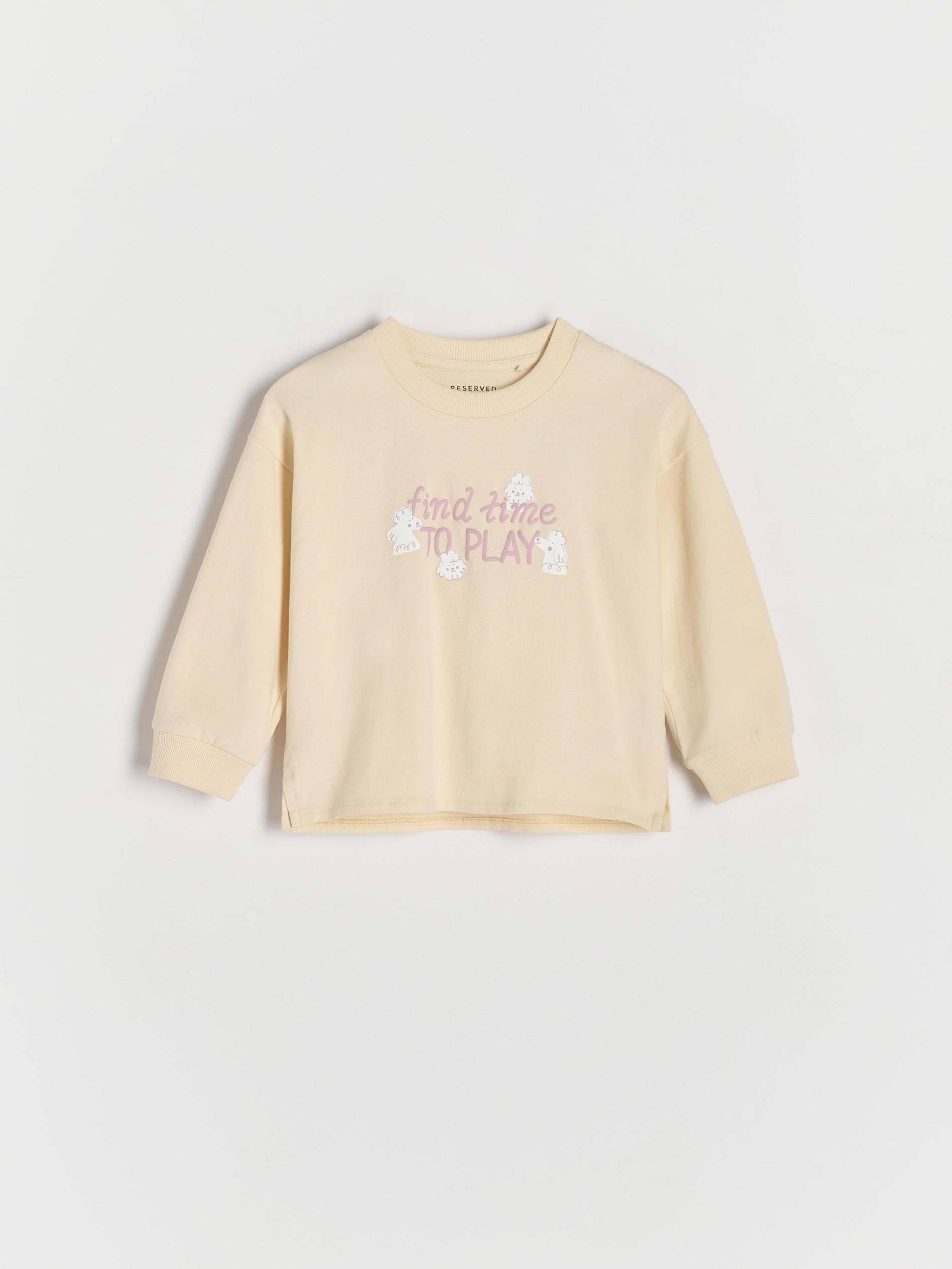 Beige T-Shirt With Print, , large image number 2