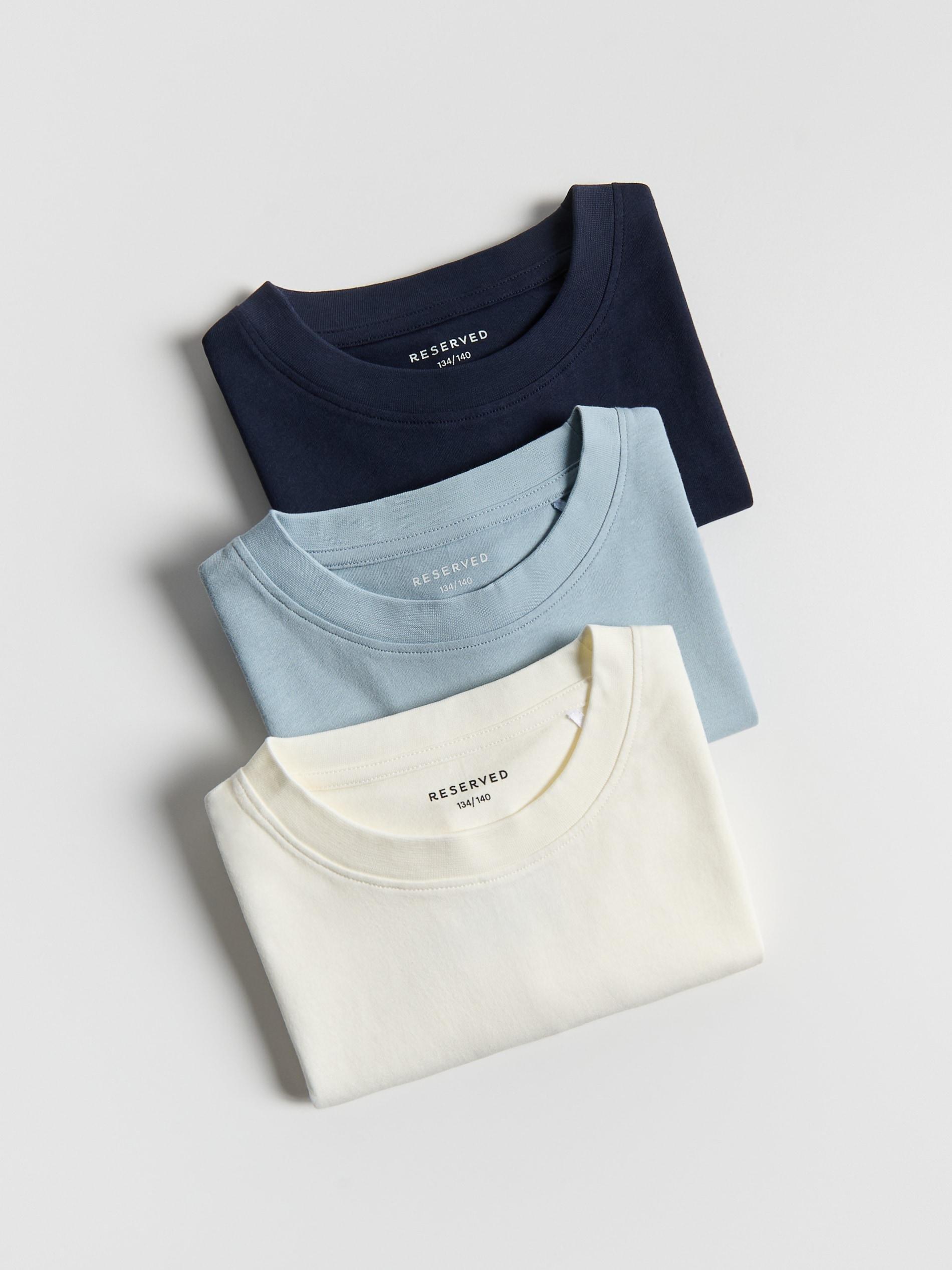 Navy Cotton T-Shirt 3 Pack, Navy, medium