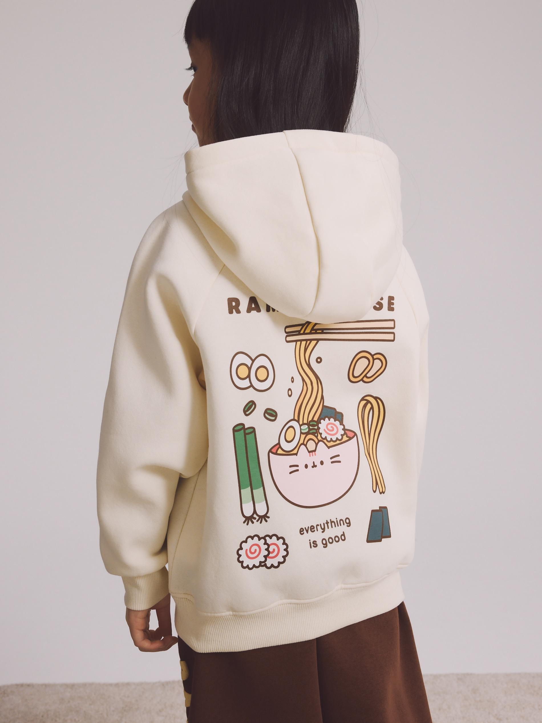 Yellow Pusheen Hoodie With Print, Yellow, large image number 0