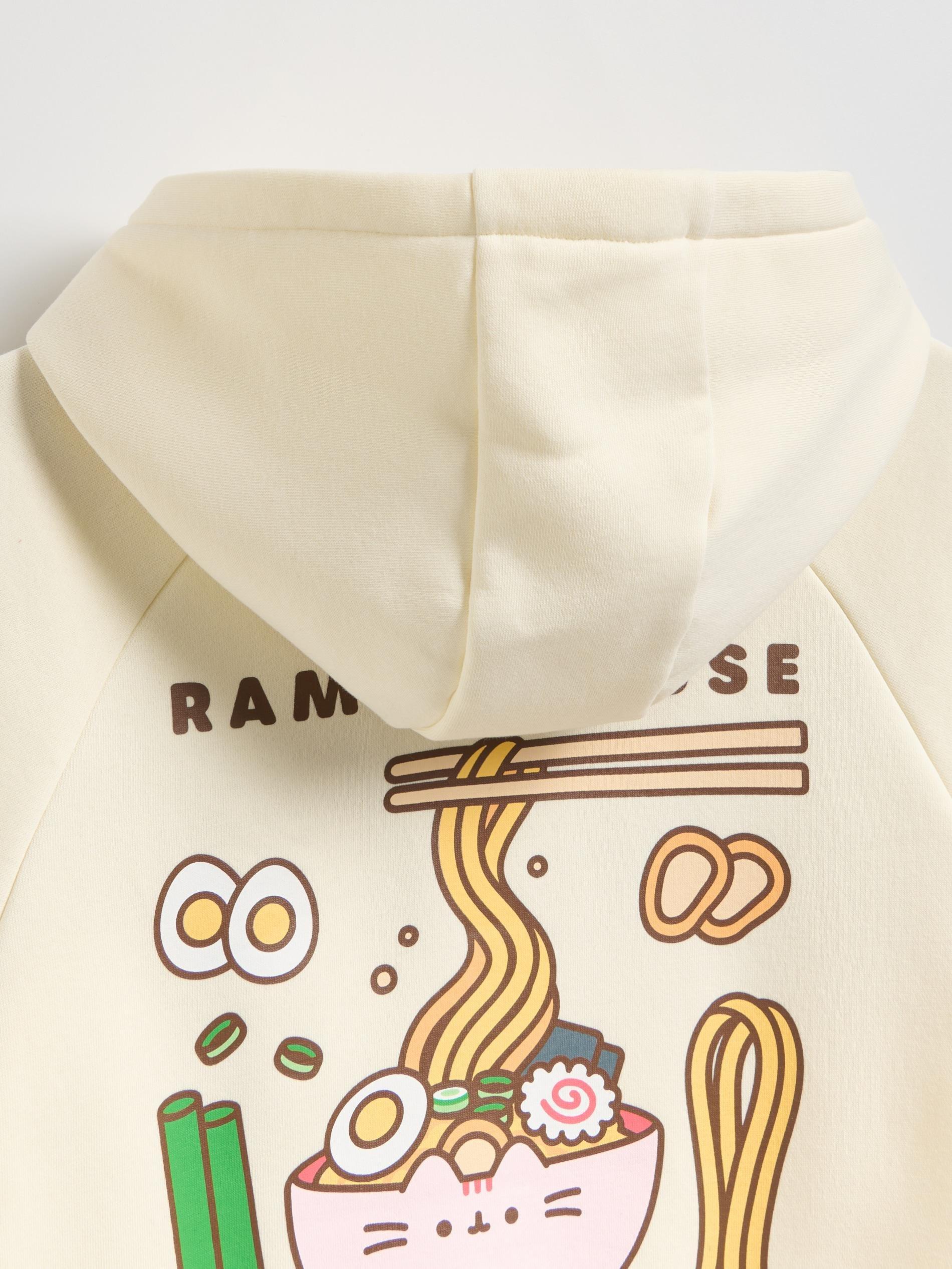Yellow Pusheen Hoodie With Print, Yellow, large image number 6