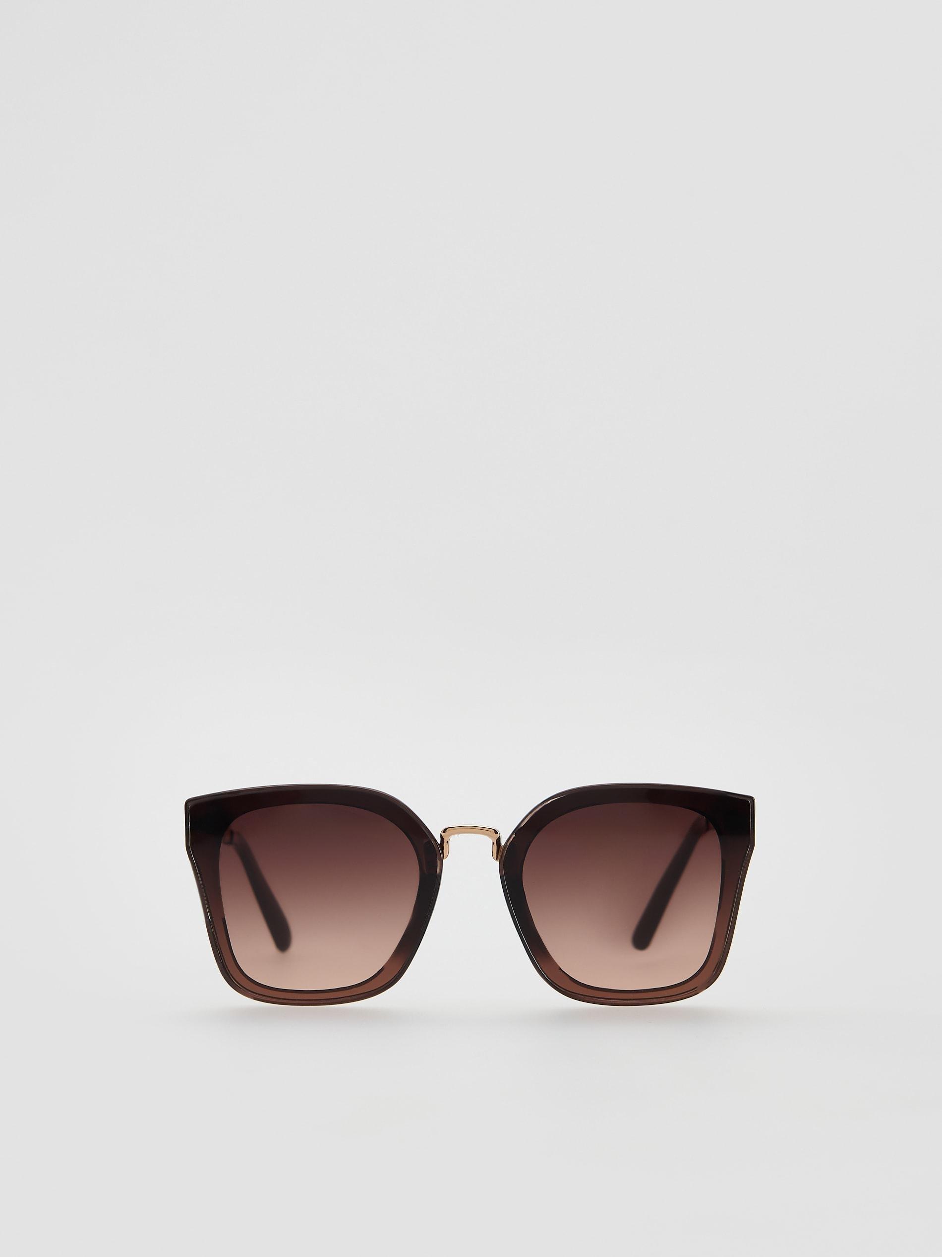 Brown Sunglasses With Case, Brown, medium