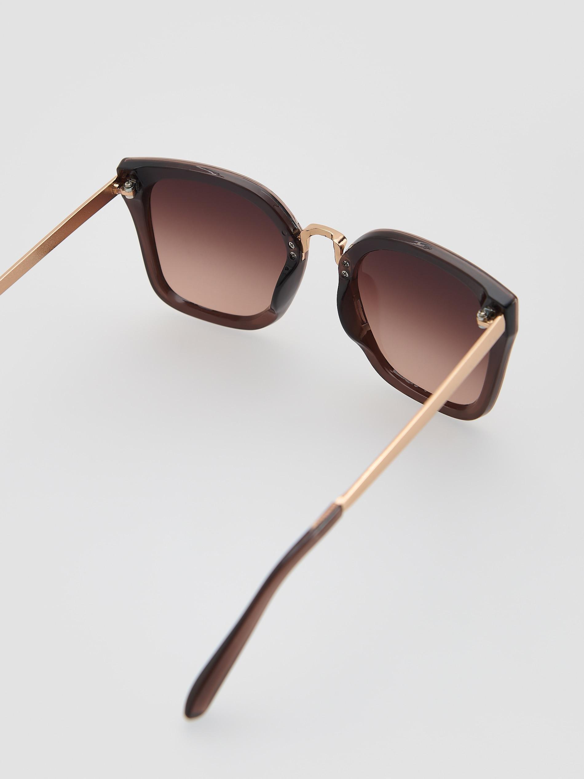 Brown Sunglasses With Case, Brown, medium