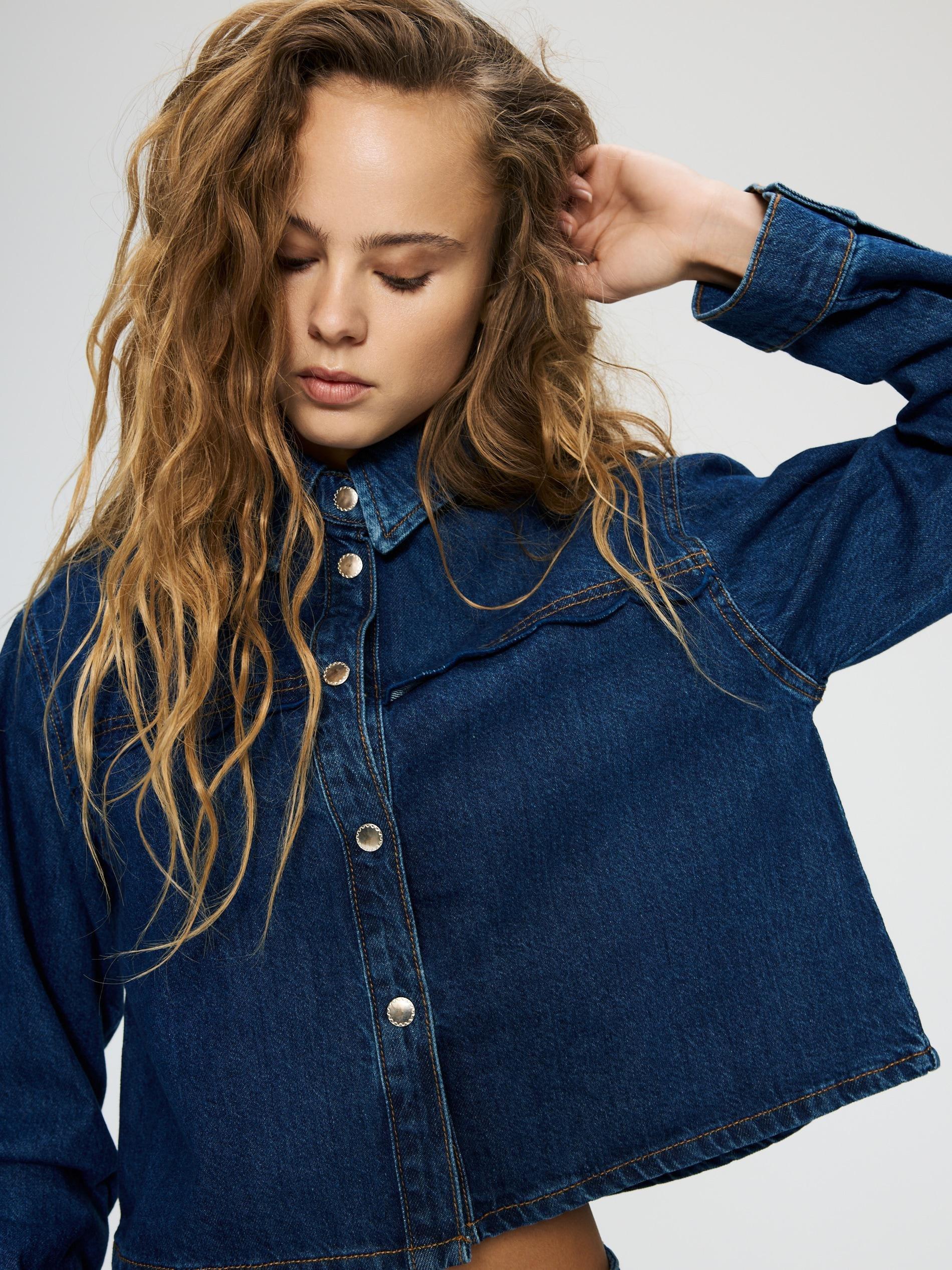 Blue Jeans Denim Shirt, Blue, medium