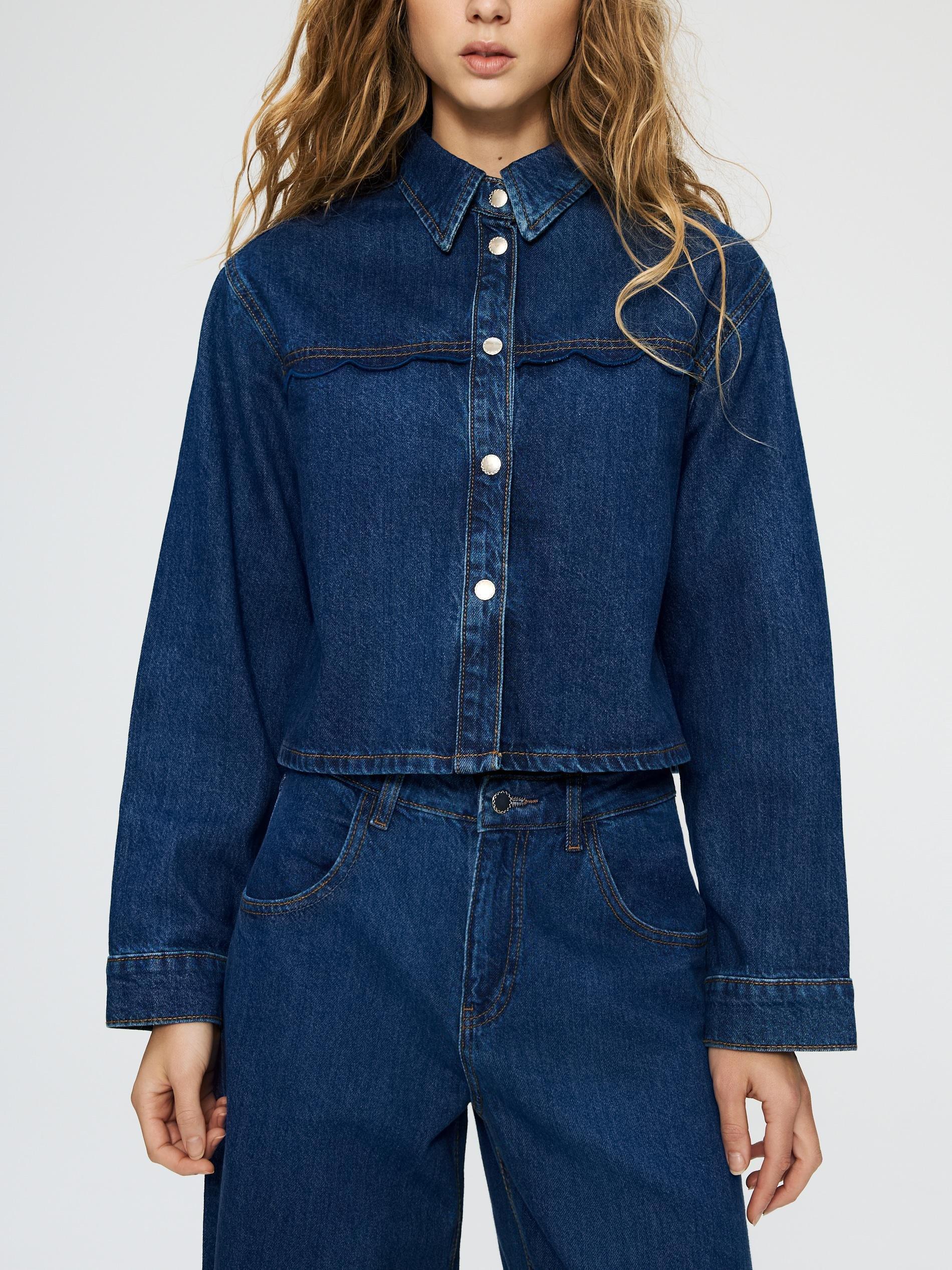 Blue Jeans Denim Shirt, Blue, large image number 3