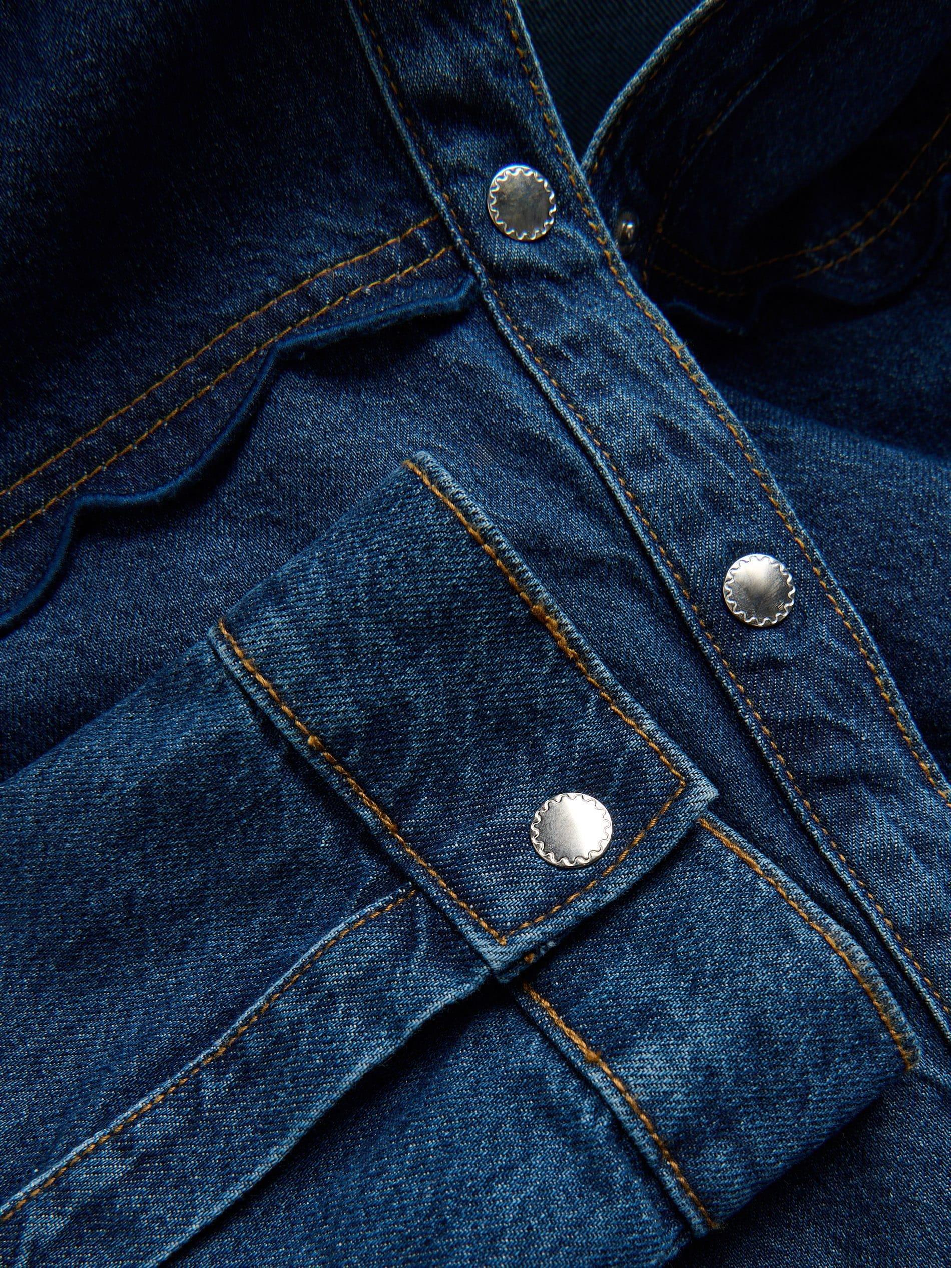 Blue Jeans Denim Shirt, Blue, large image number 7