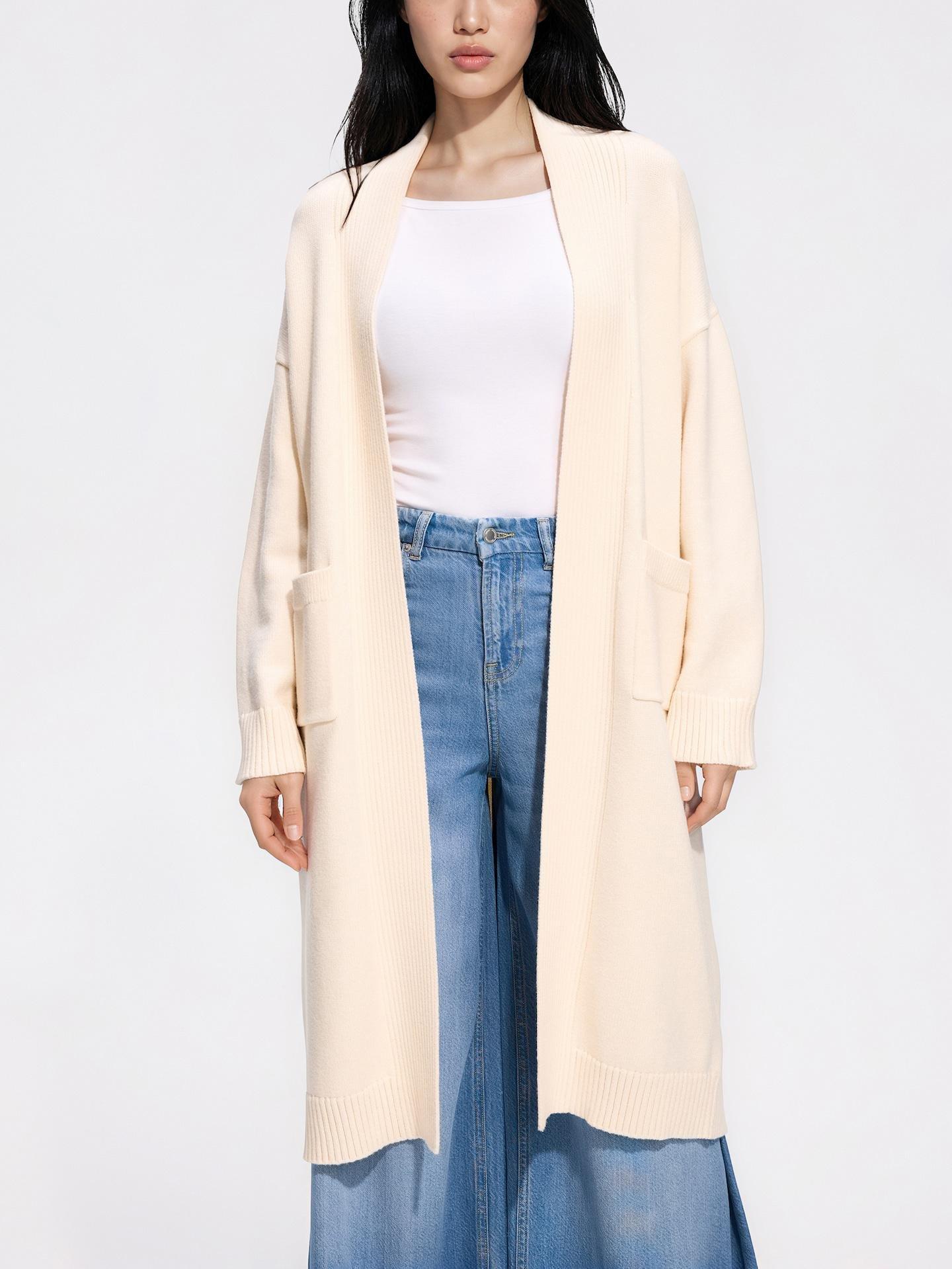 Beige Cardigan With Modal, Ivory, medium