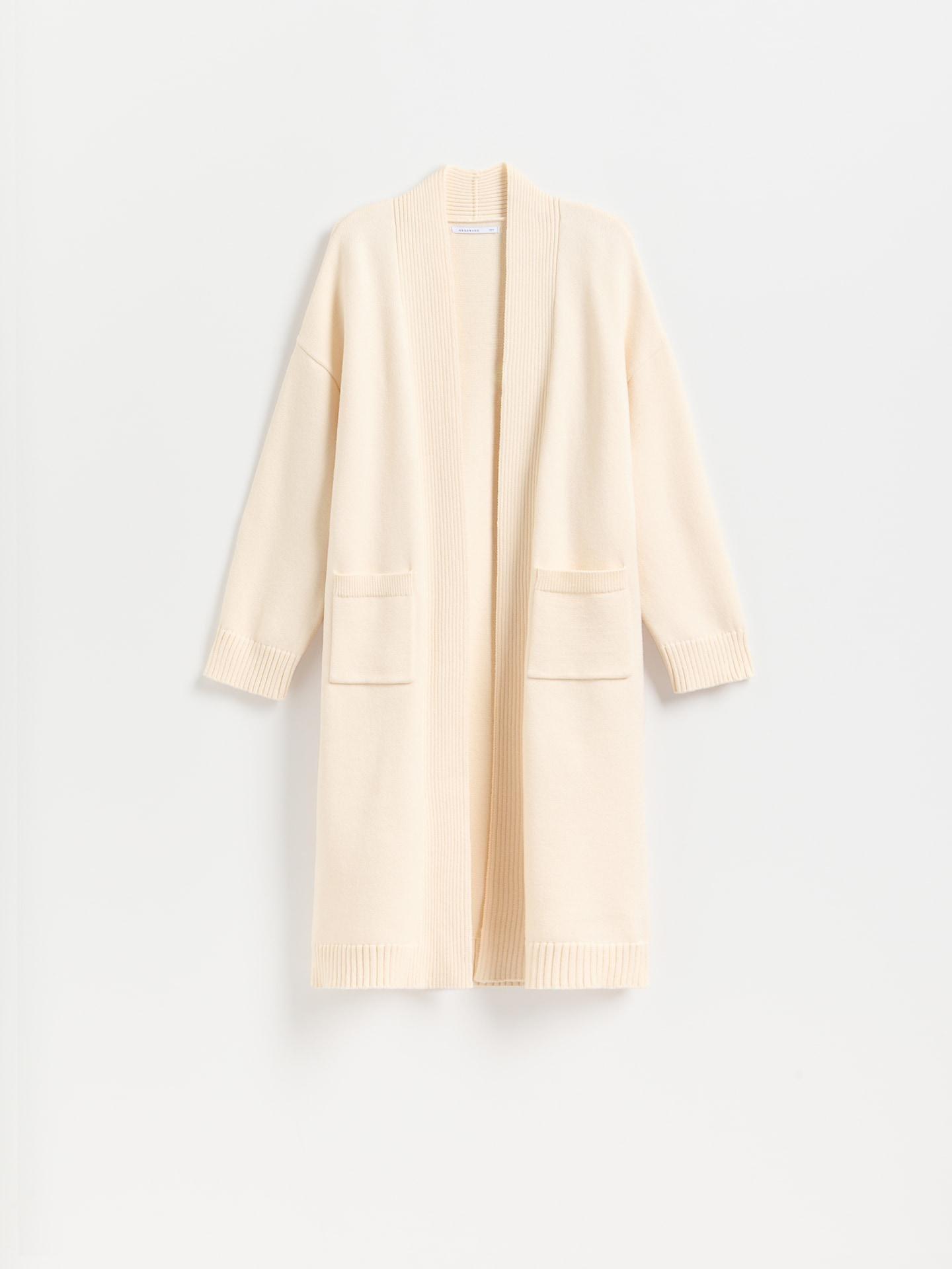 Beige Cardigan With Modal, Ivory, large image number 4