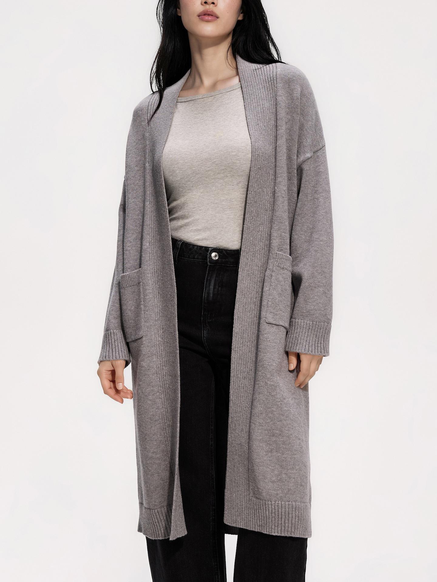 Grey Cardigan With Modal, Grey, medium