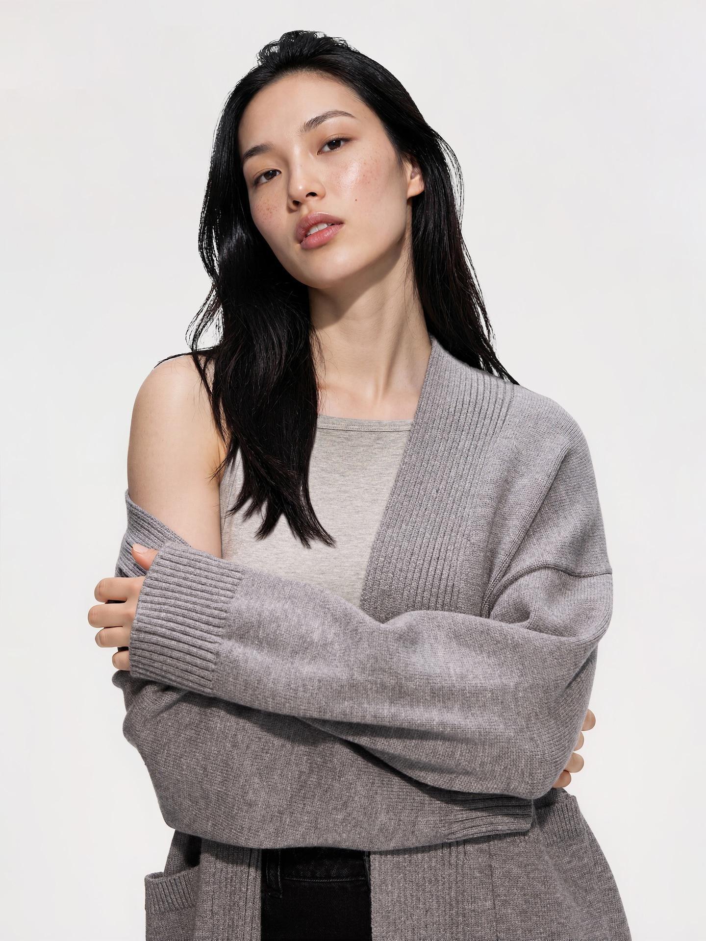 Grey Cardigan With Modal, Grey, medium