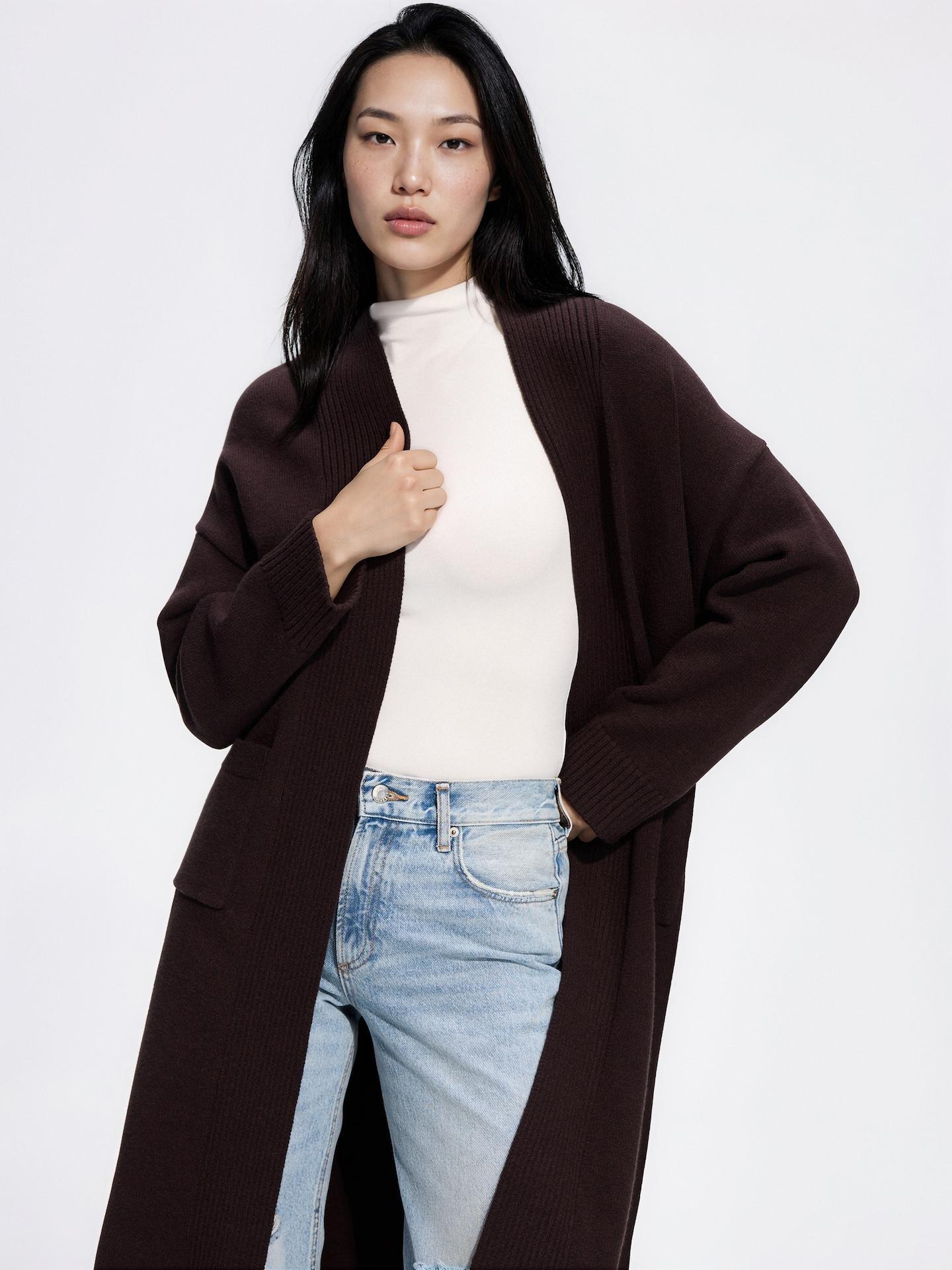 Brown Cardigan With Modal, Brown, medium