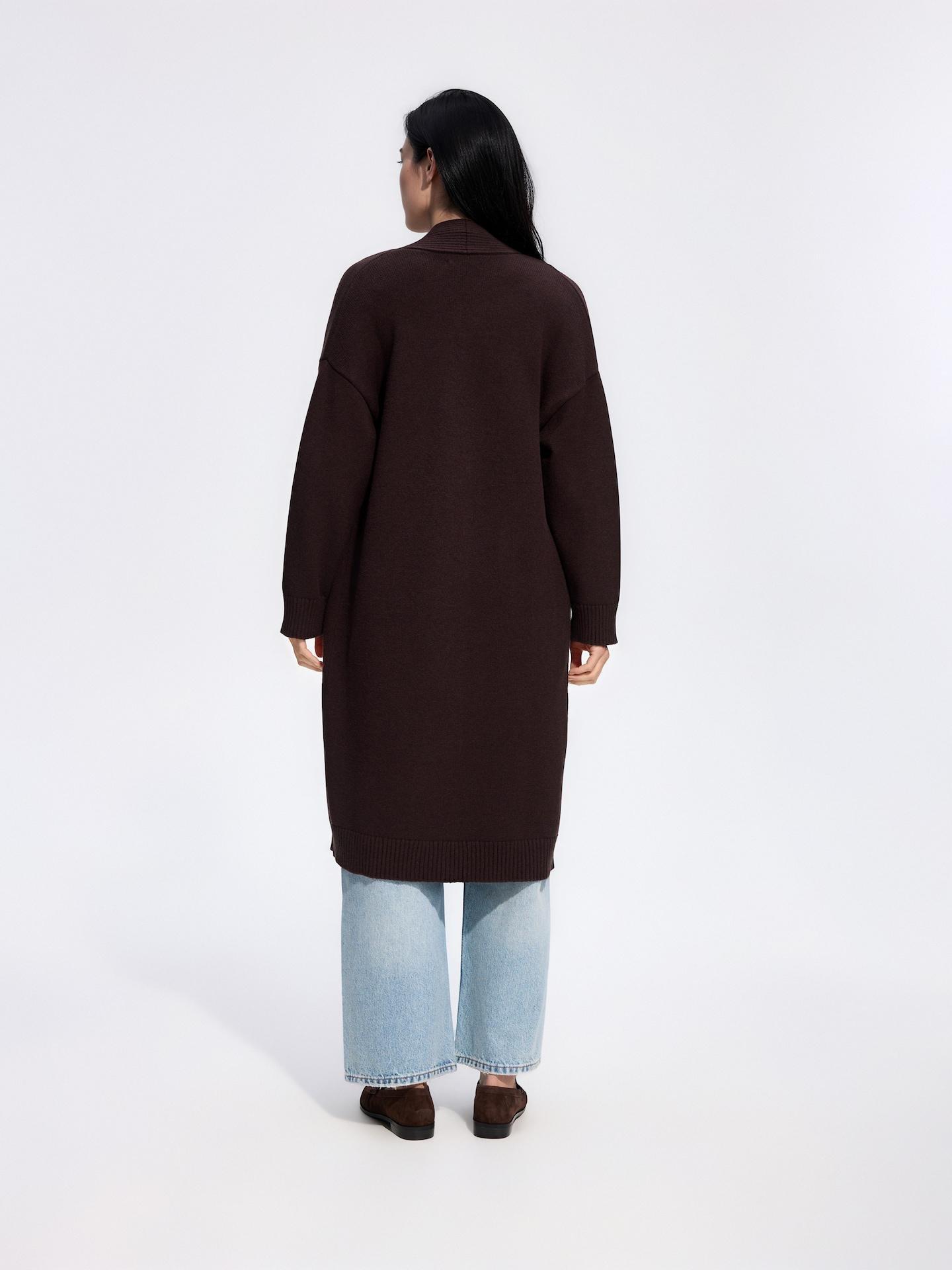 Brown Cardigan With Modal, Brown, large image number 3