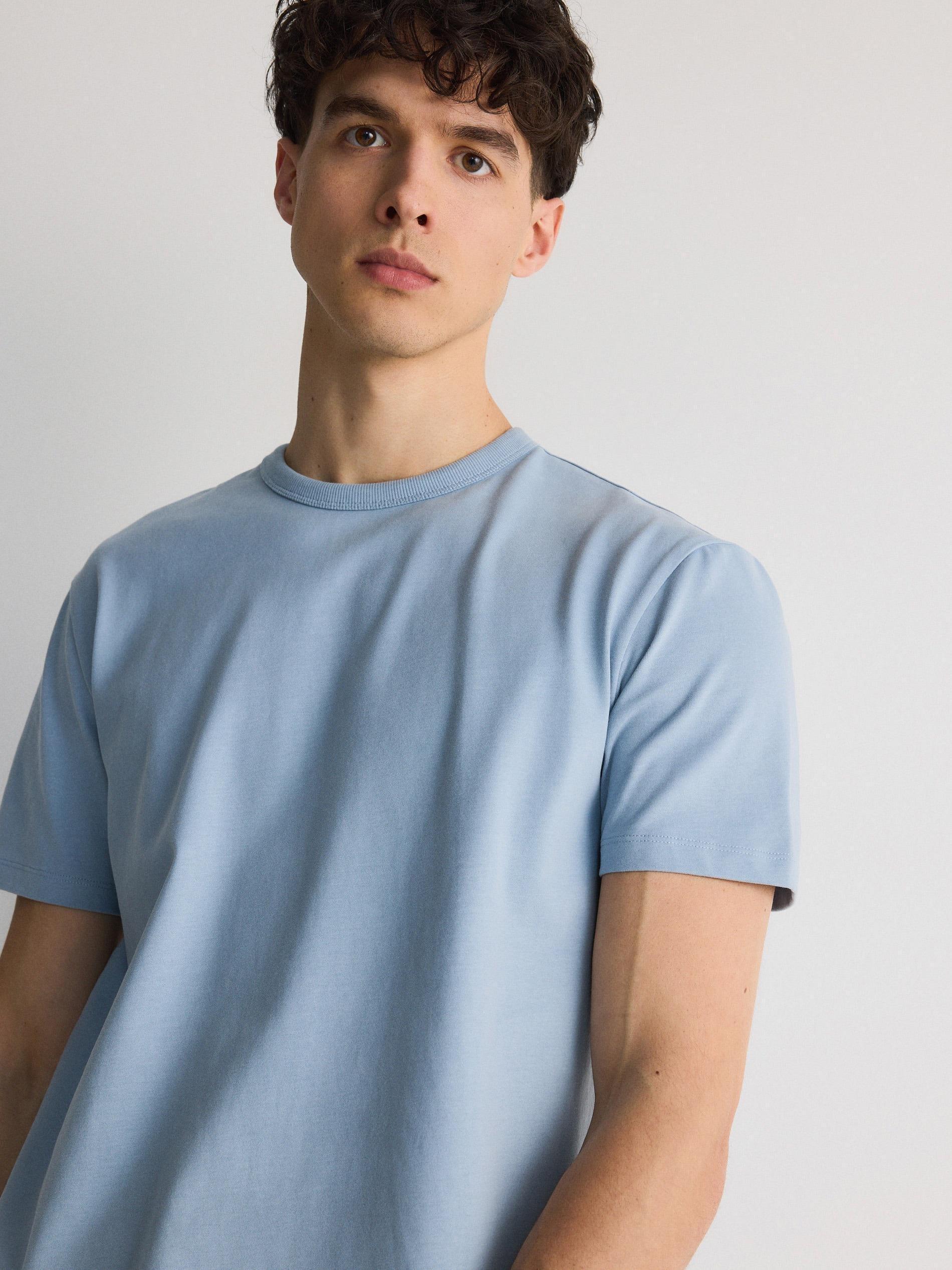 Blue Plain Boxy T-Shirt, , large image number 0