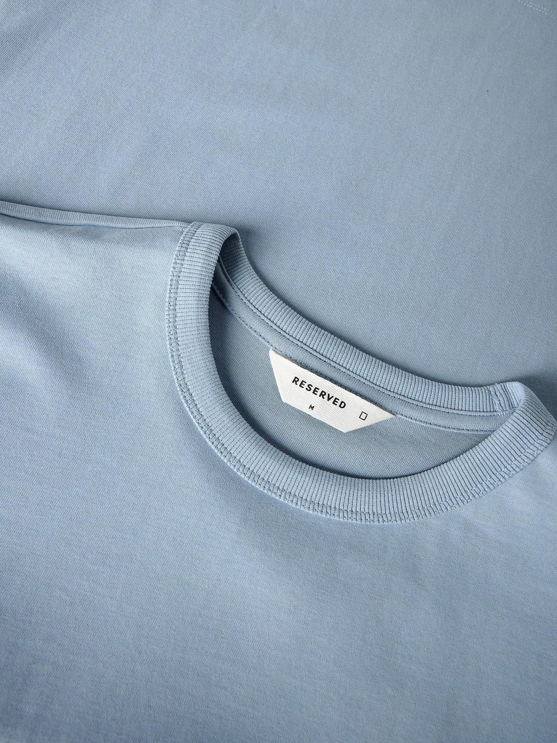 Blue Plain Boxy T-Shirt, , large image number 3