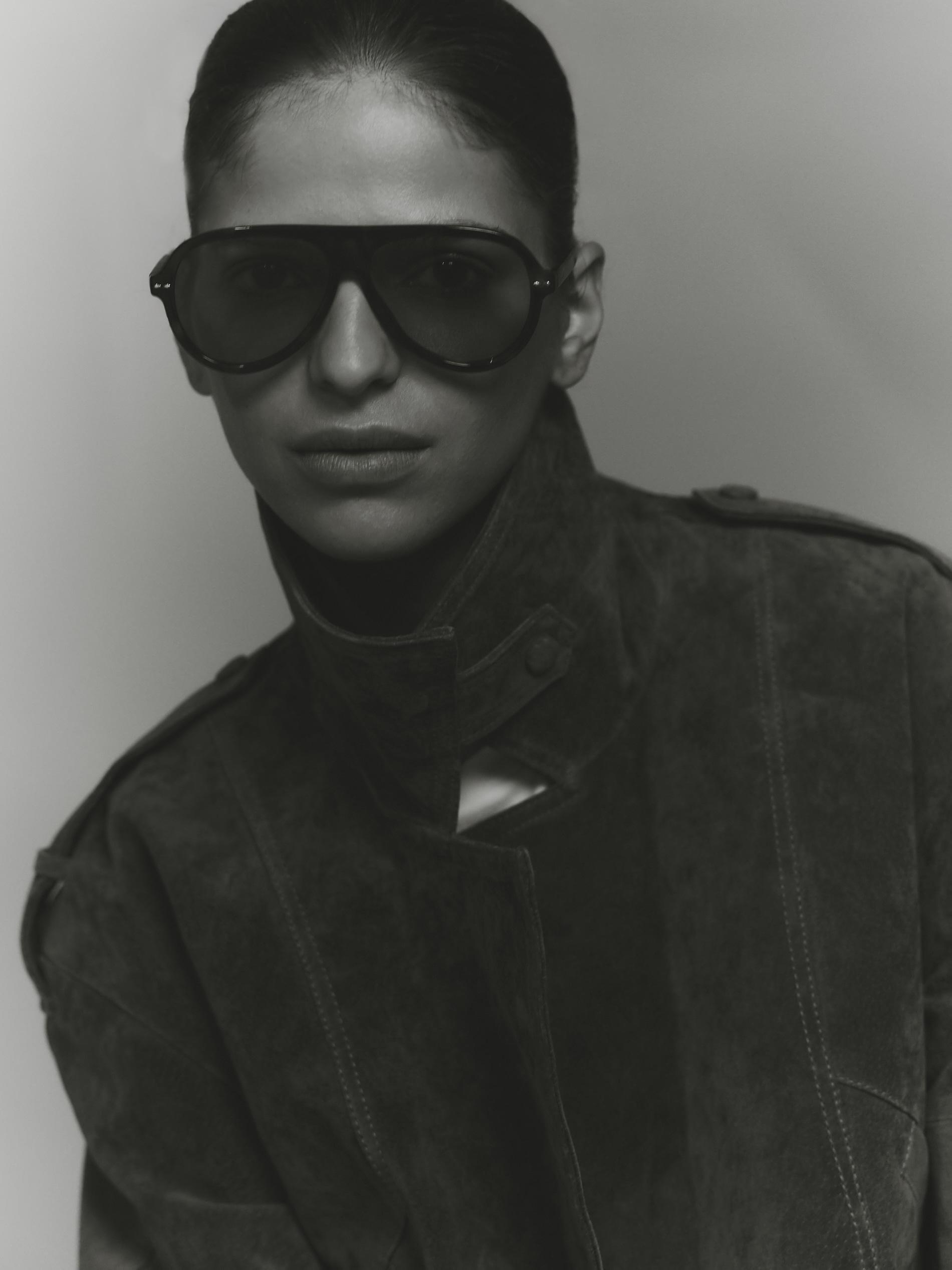 Brown Sunglasses With Case, Brown, large image number 1