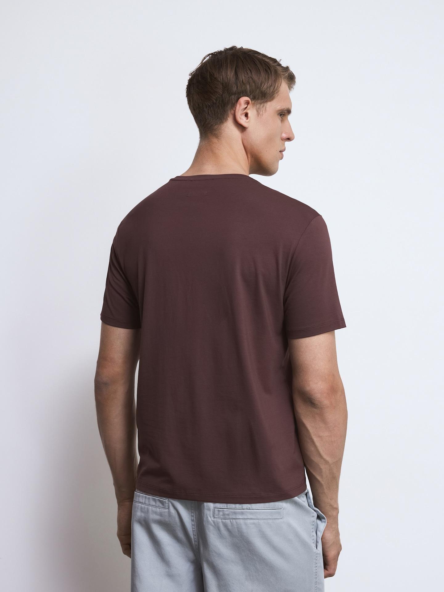 Red Regular Fit Modal Blend T-Shirt, Burgundy, large image number 3