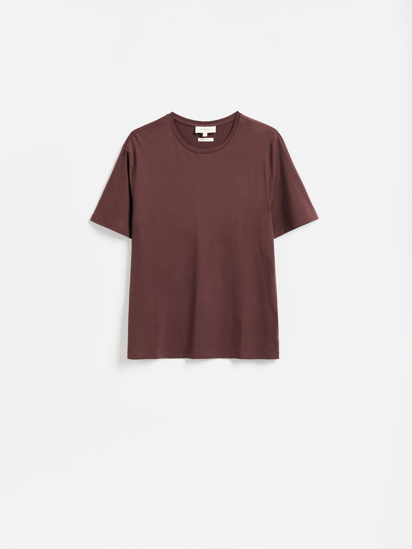 Red Regular Fit Modal Blend T-Shirt, Burgundy, large image number 4