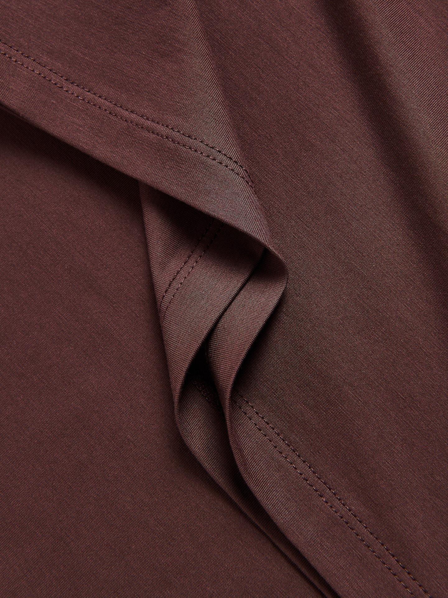 Red Regular Fit Modal Blend T-Shirt, Burgundy, large image number 5