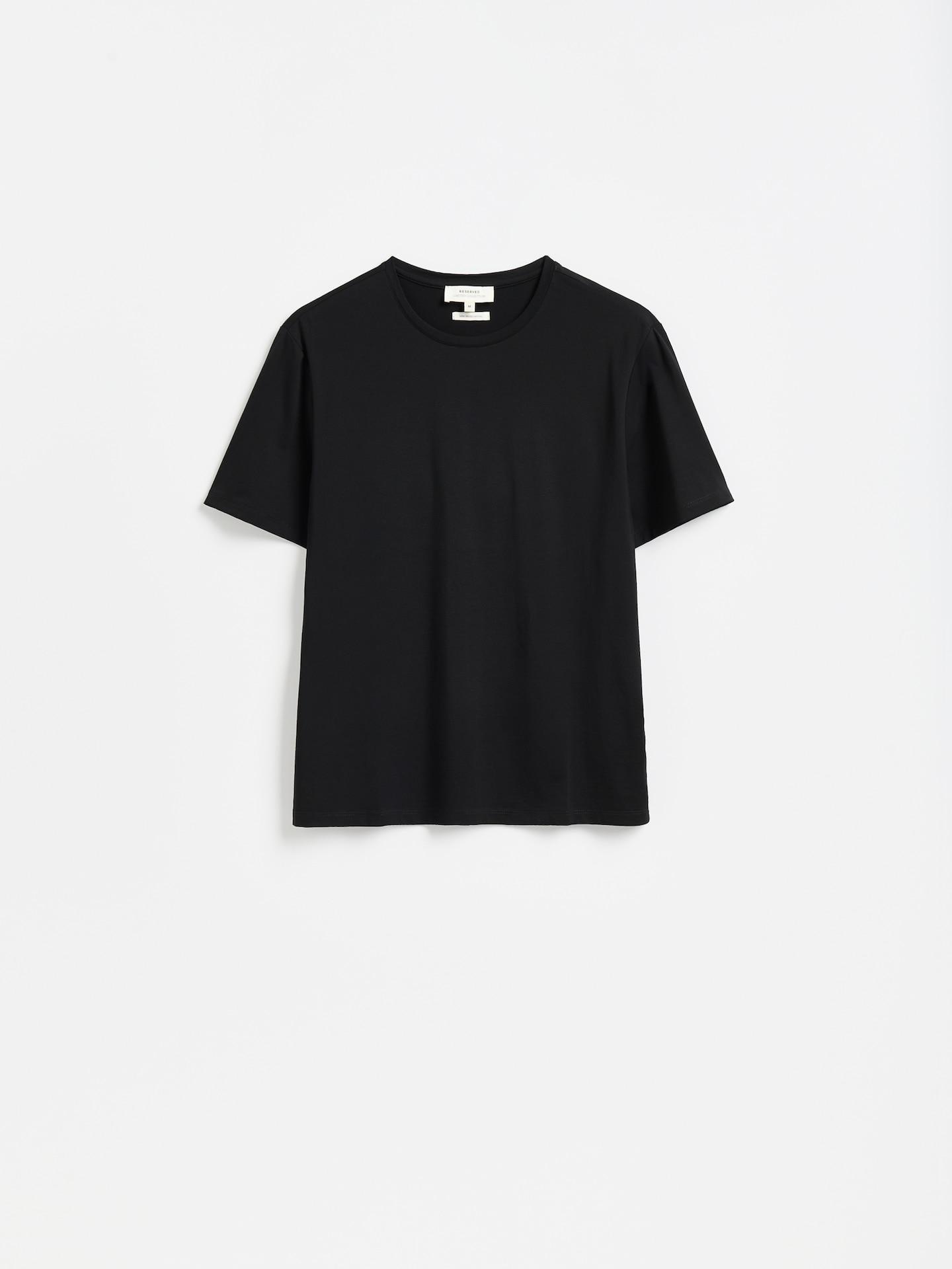 Black Regular Fit Modal Blend T-Shirt, Black, large image number 4