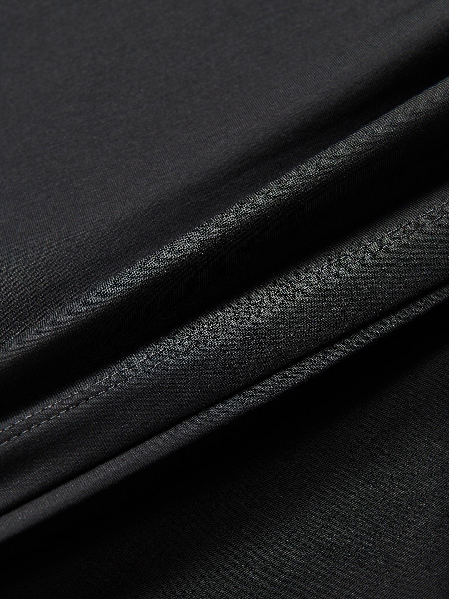 Black Regular Fit Modal Blend T-Shirt, Black, large image number 5