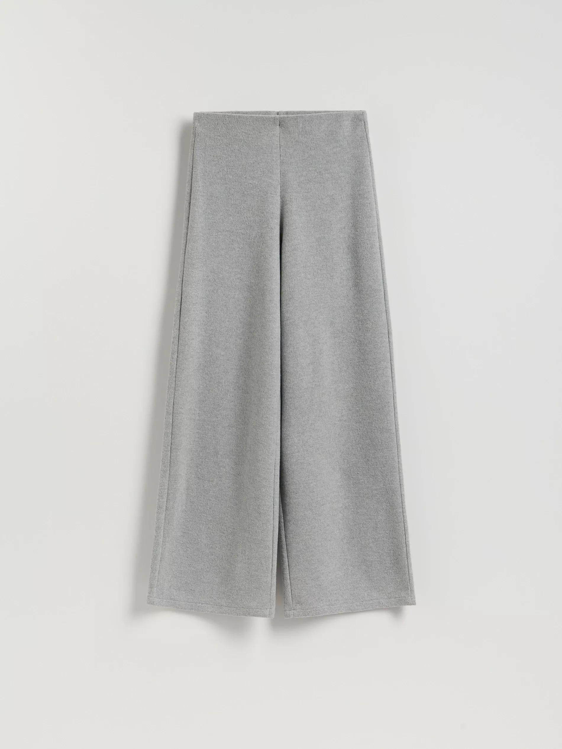 Grey Wide Leg Trousers, Light grey, large image number 3