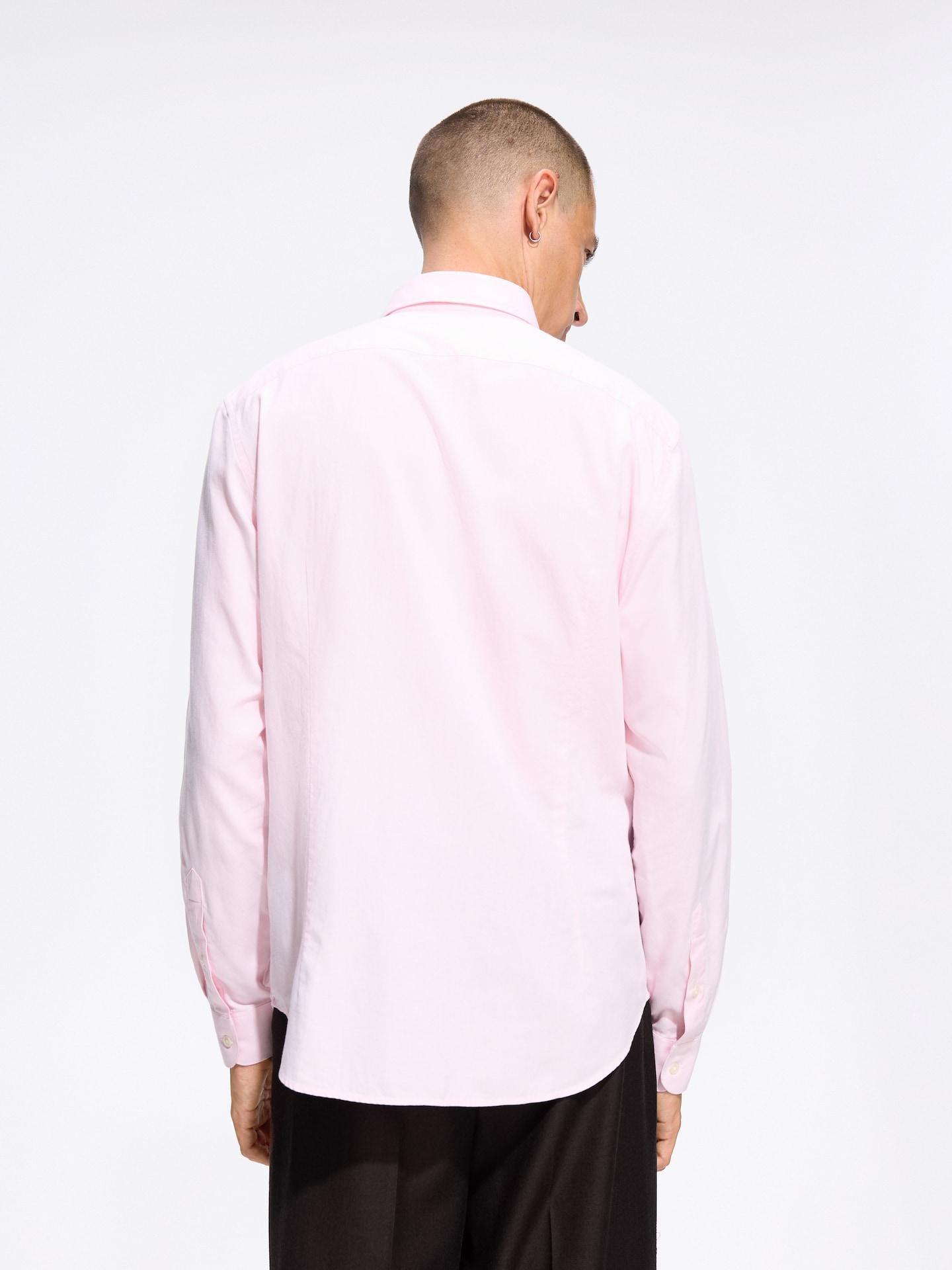 Pink Slim Fit Egyptian Cotton Shirt, Pink, large image number 4