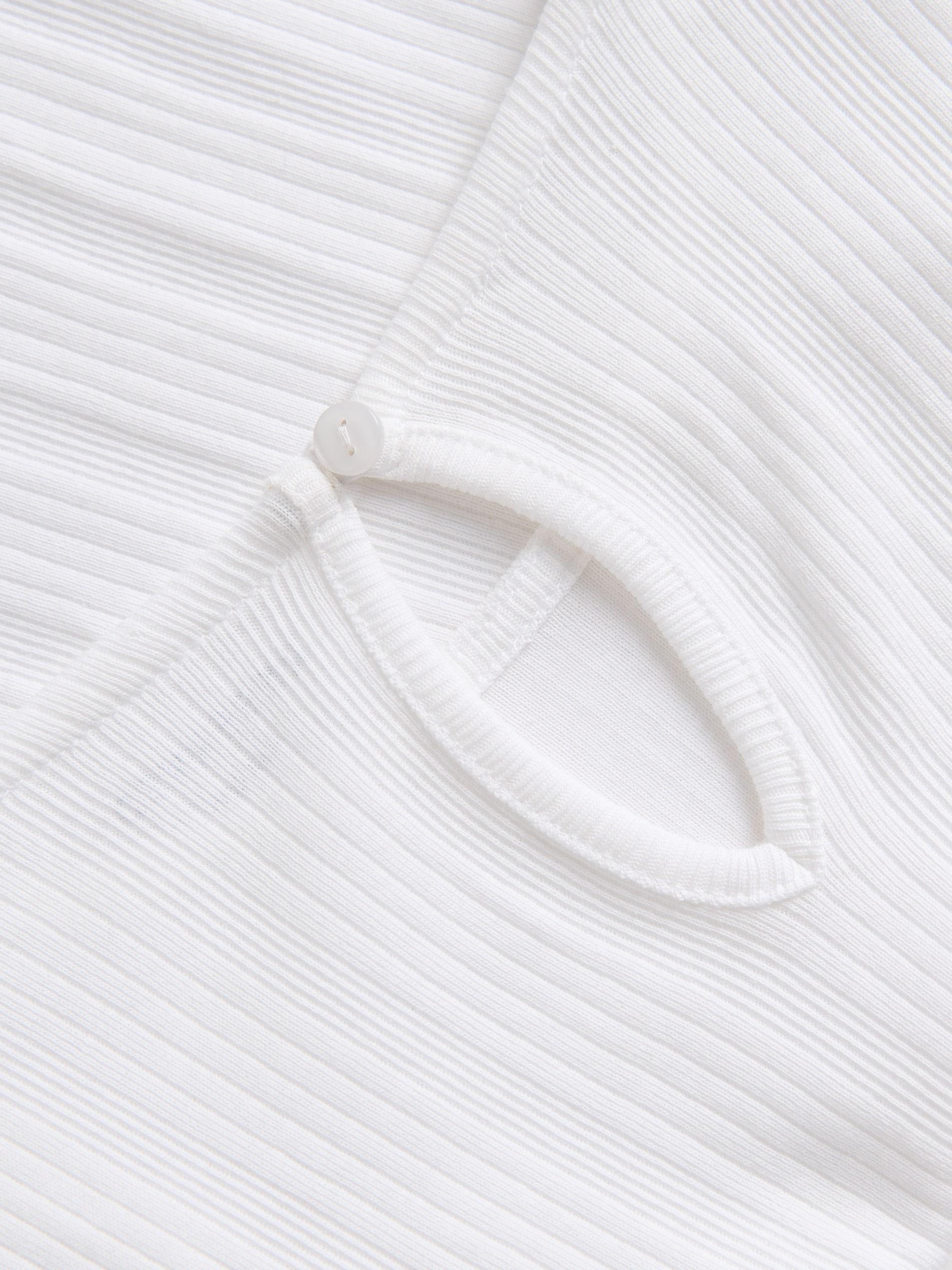 Cream Long-Sleeved Shirt With Ruffle Detail, , large image number 2