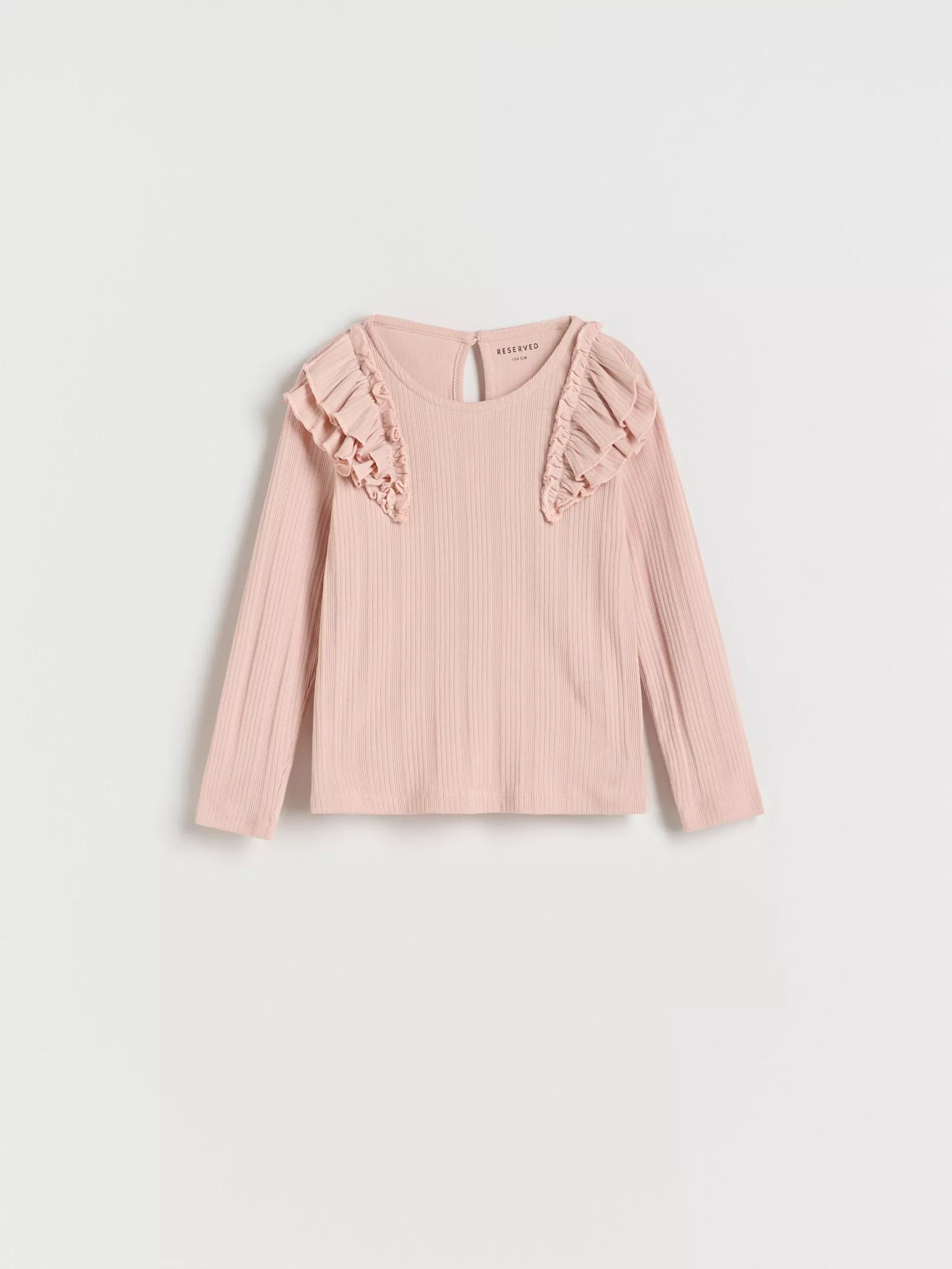 Pink Long-Sleeved Shirt With Ruffle Detail, , large image number 3