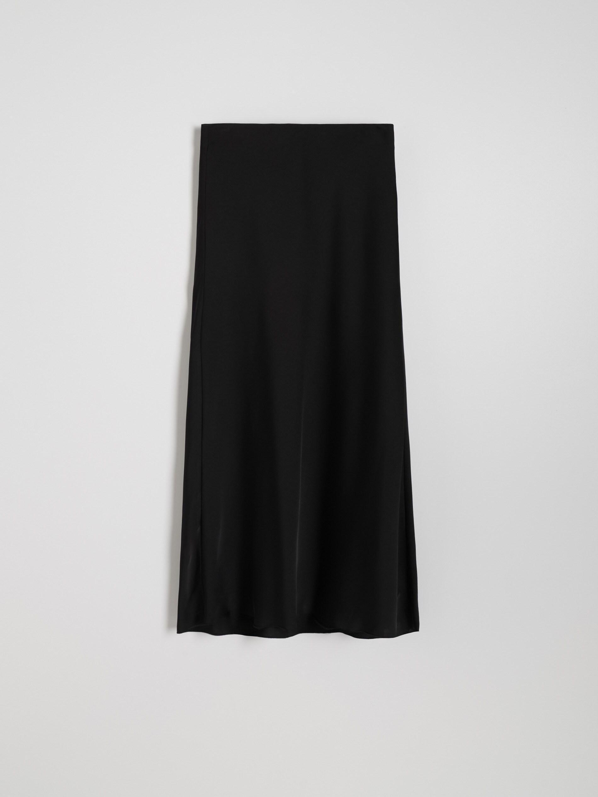 Black Midi Skirt, Black, large image number 7