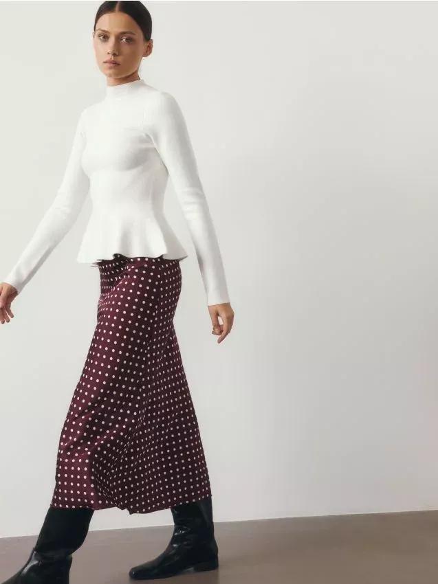 Multicolour Flared Midi Skirt, , large image number 0