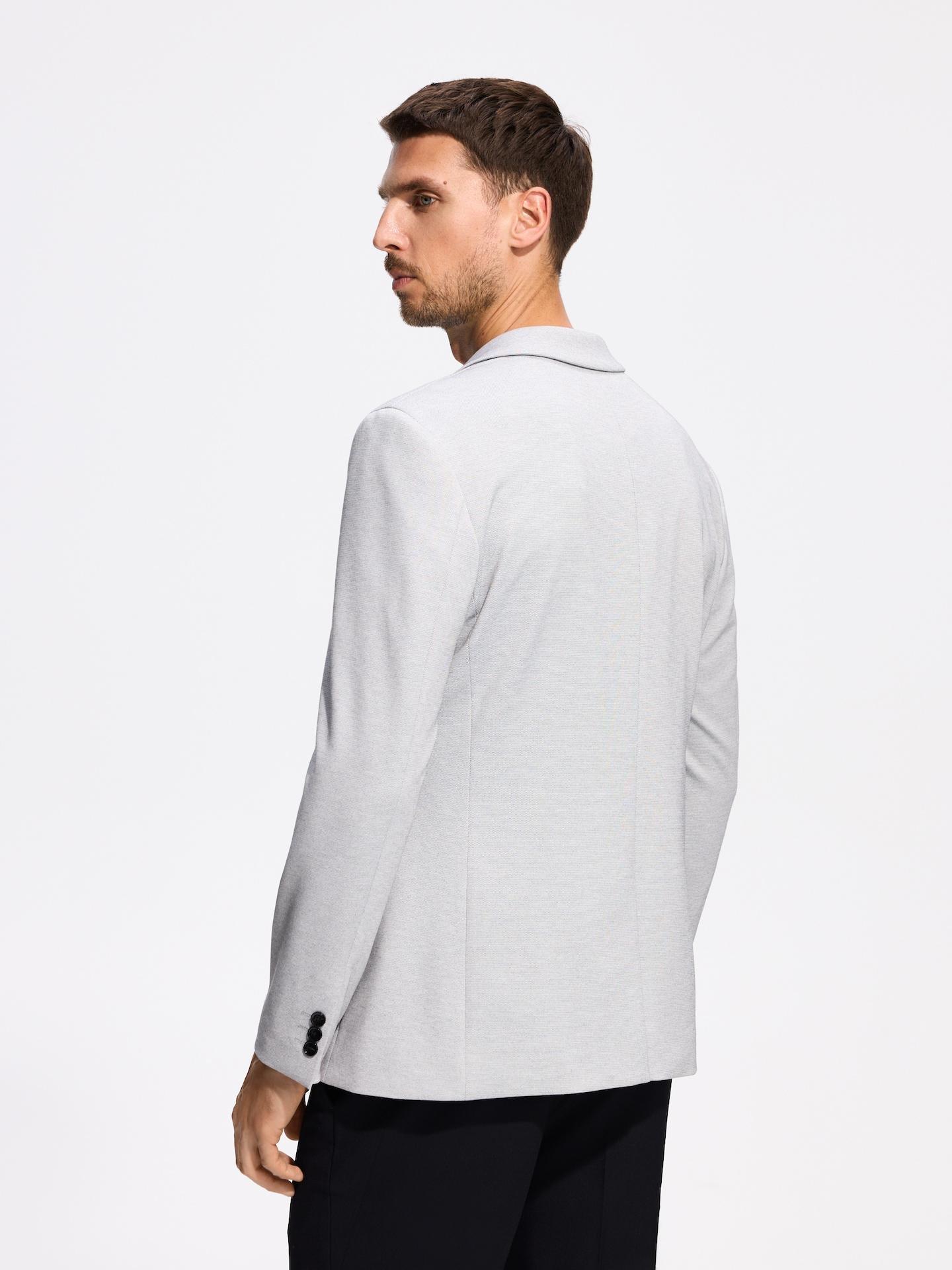 Grey Slim Fit Blazer, Light grey, large image number 3