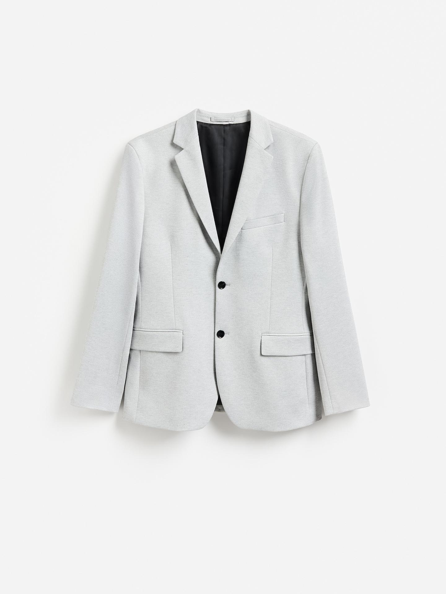 Grey Slim Fit Blazer, Light grey, large image number 4