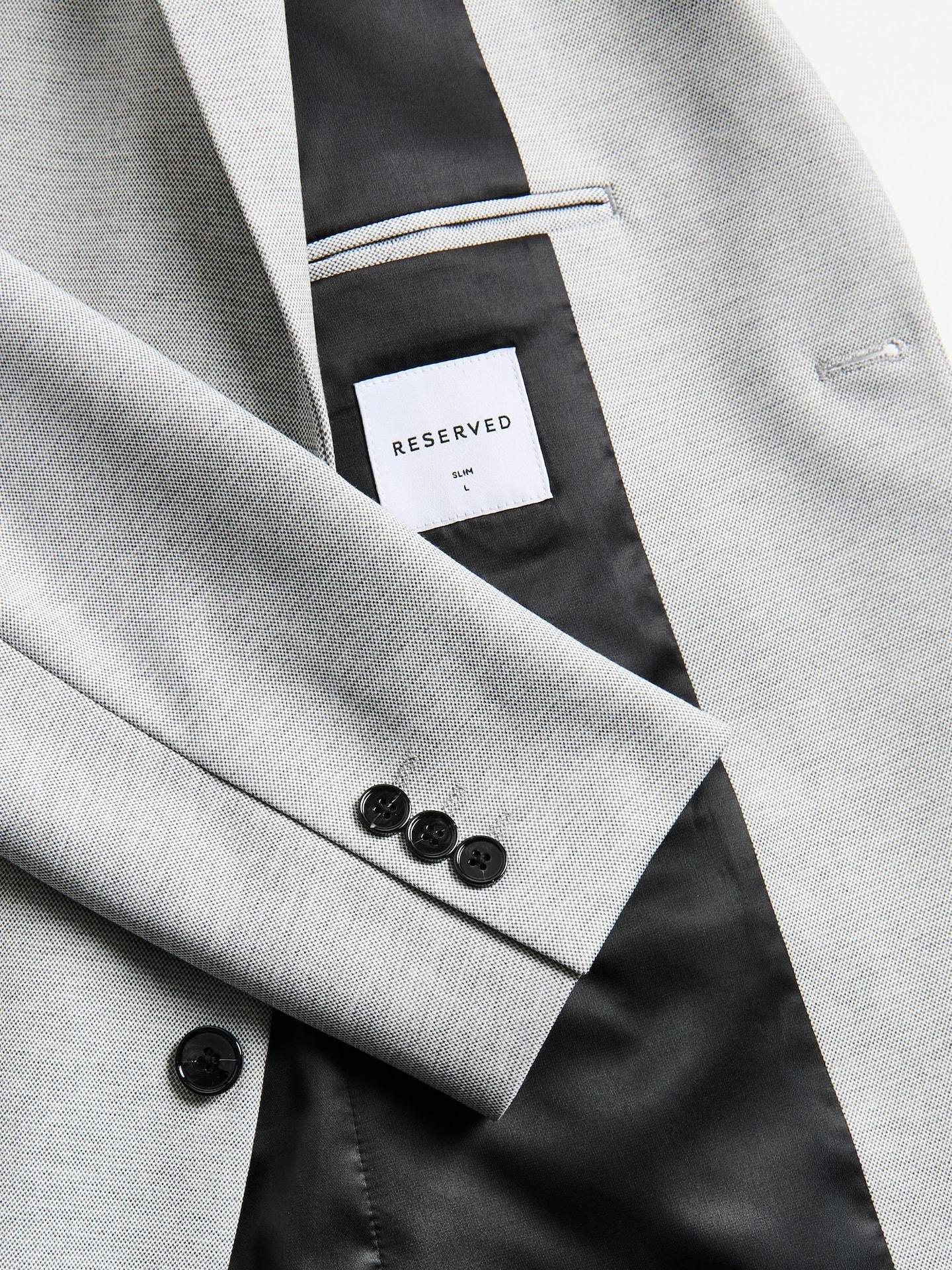 Grey Slim Fit Blazer, Light grey, large image number 5