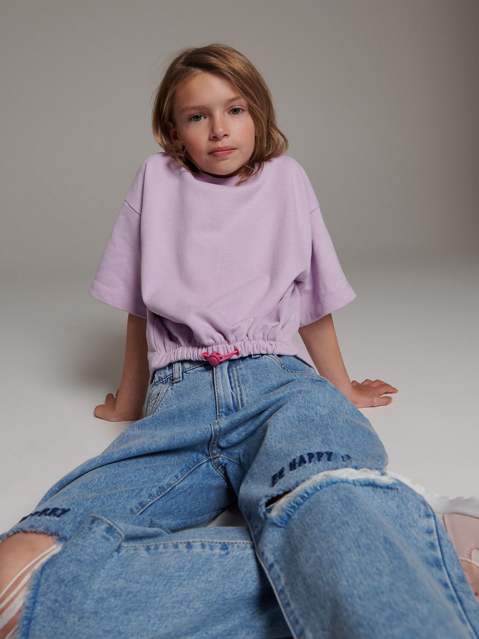 Violet Cotton T-Shirt, , large image number 0