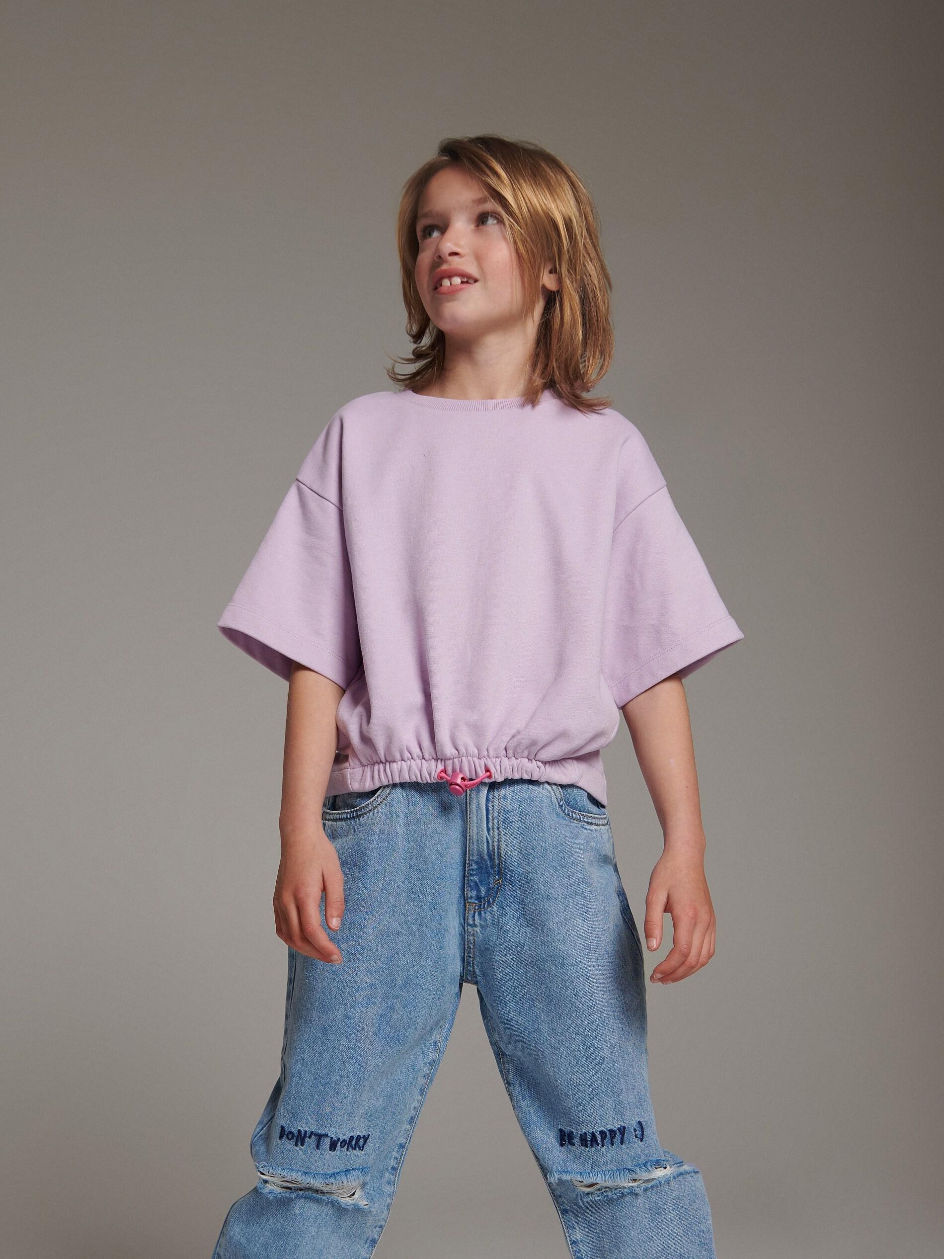 Violet Cotton T-Shirt, , large image number 1