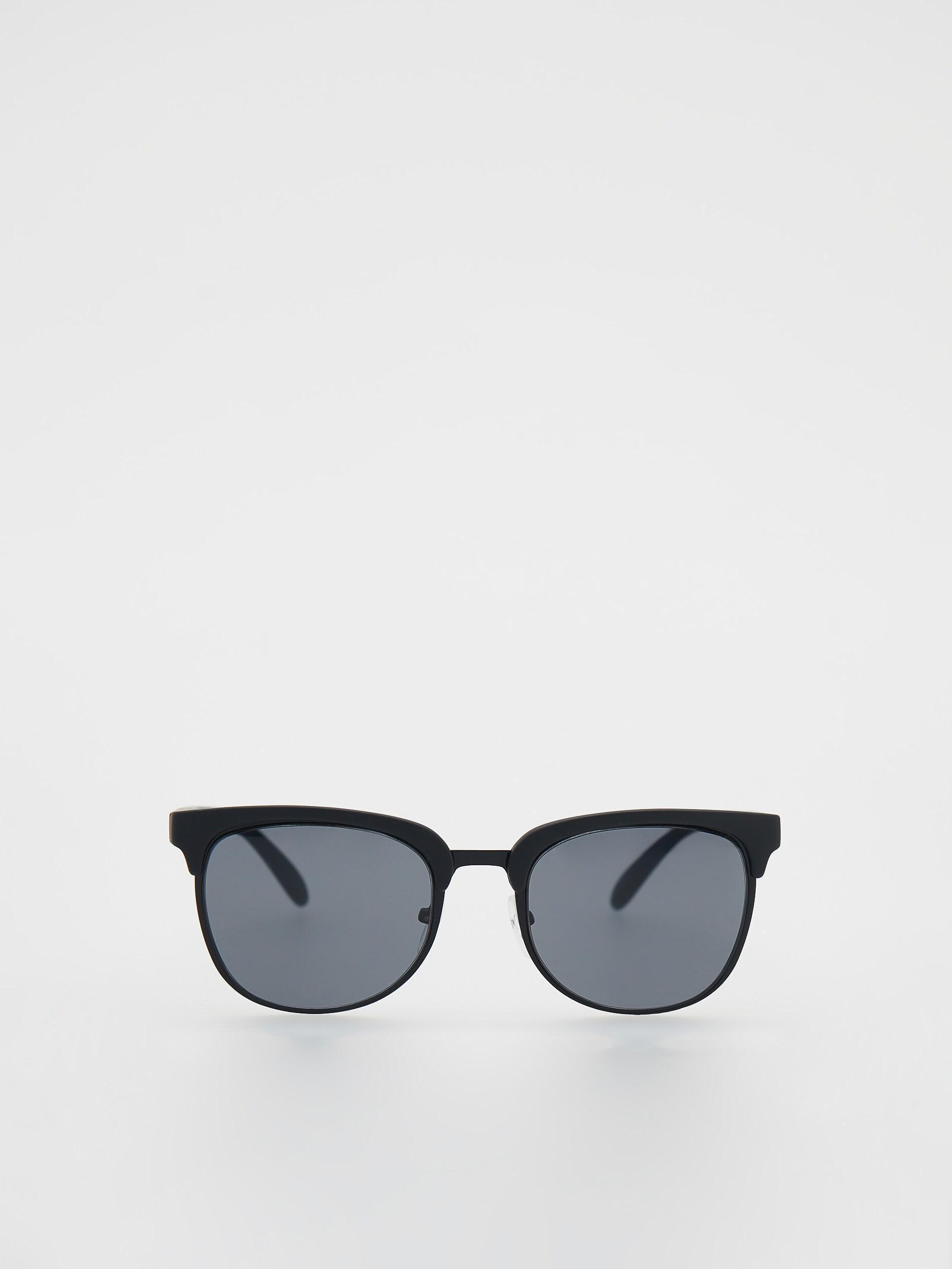 Black Retro Sunglasses, Black, large image number 0