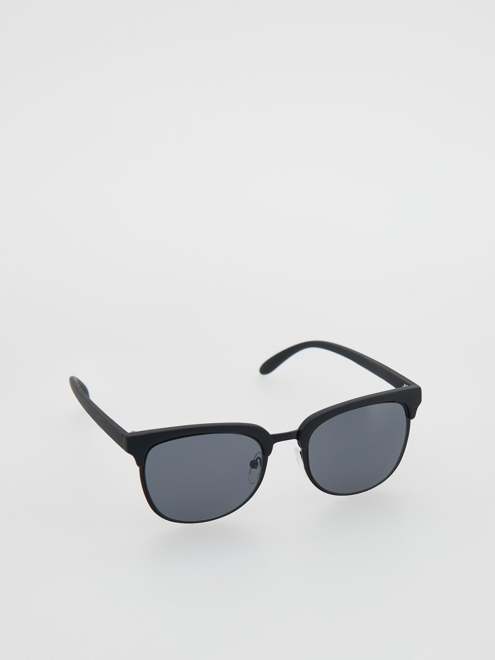 Black Retro Sunglasses, Black, large image number 1