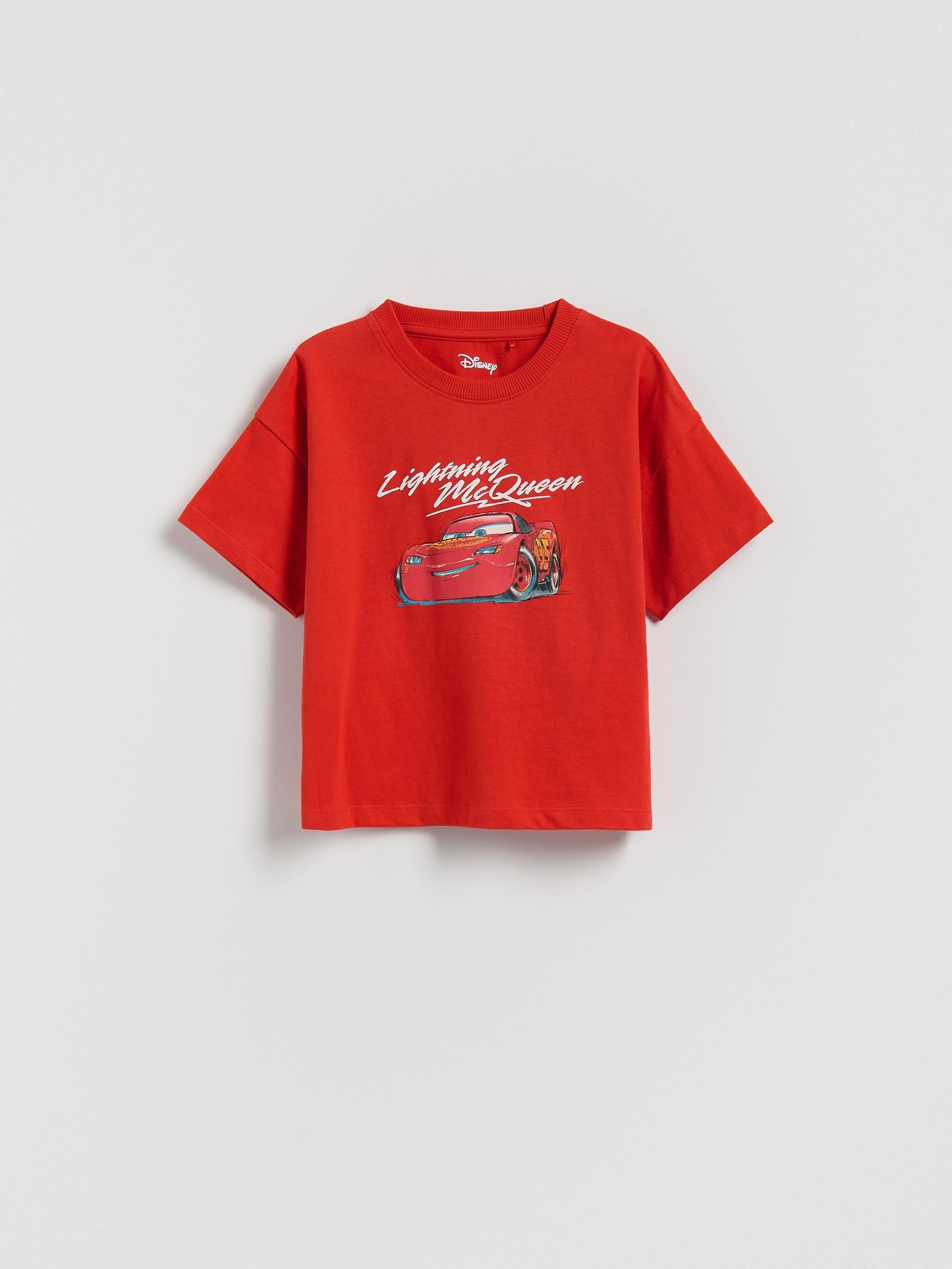 Red Cotton T-Shirt Cars, Red, medium