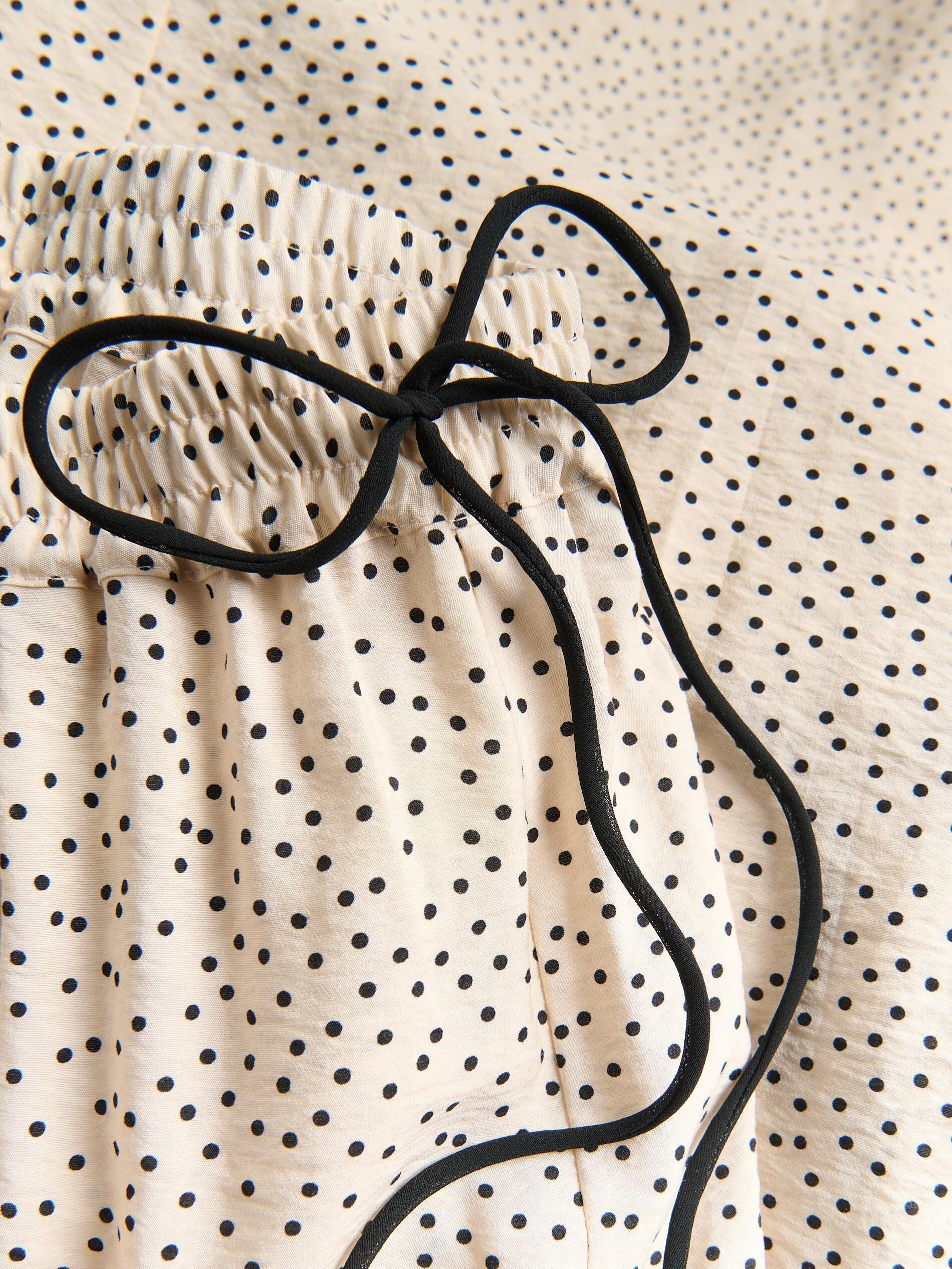 Cream Loose Trousers With Viscose, Ivory, medium