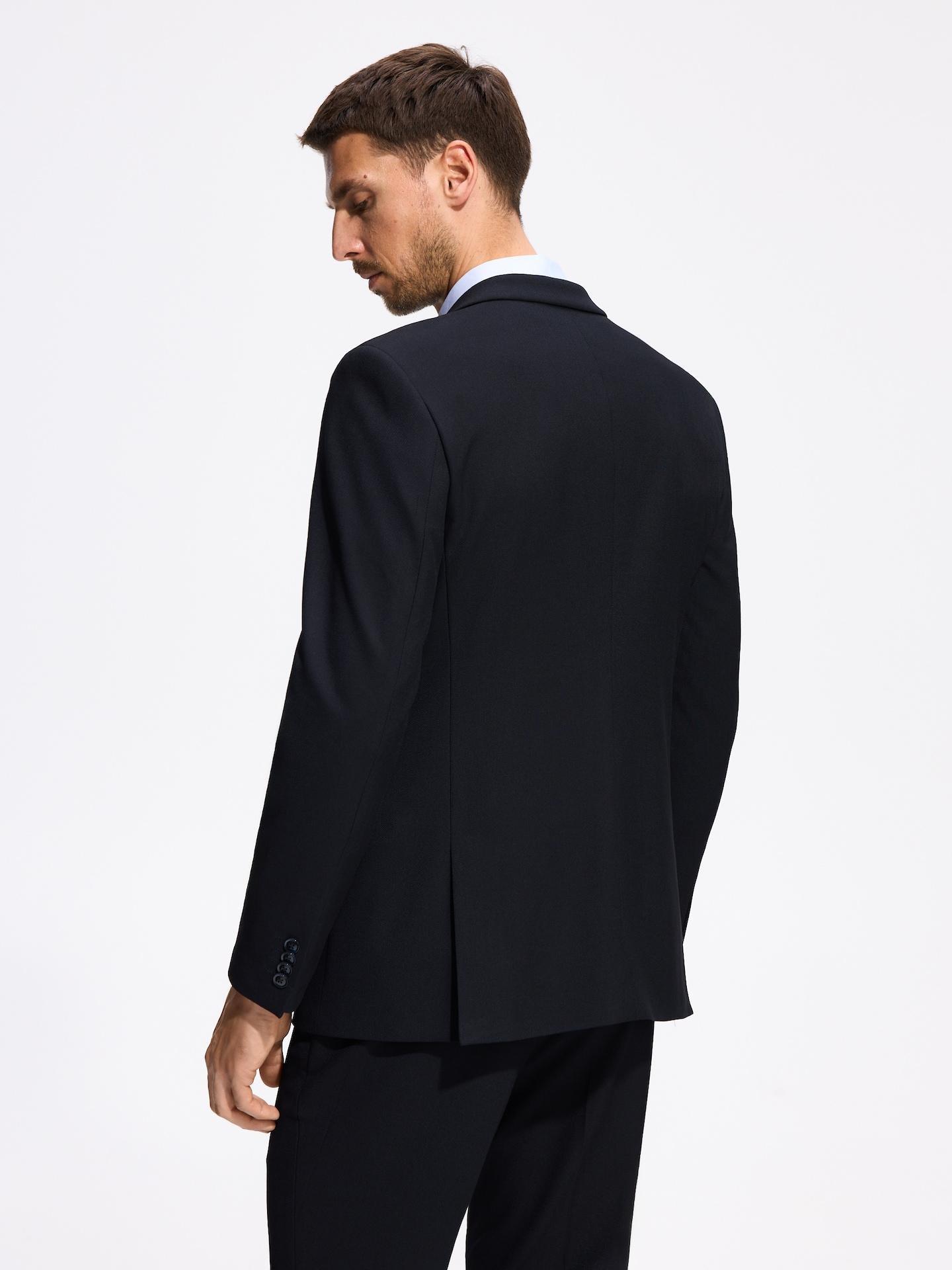 Navy Slim Fit Blazer With Viscose Blend, Navy, large image number 3