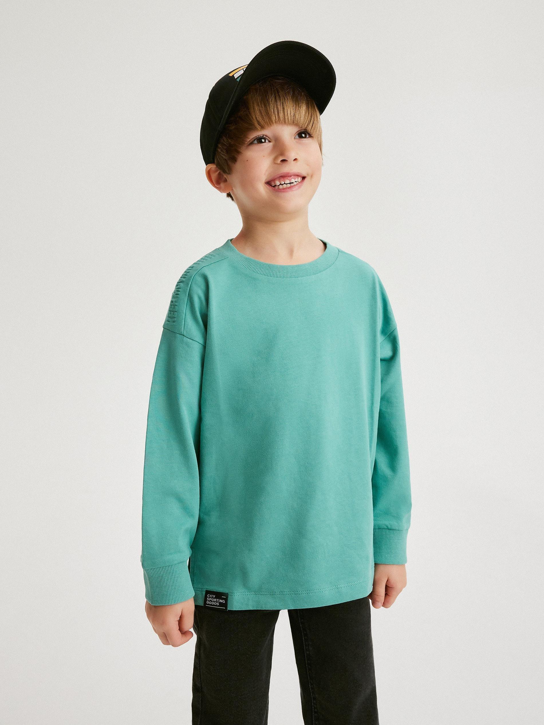 Green Round Neck T-Shirt, Kids Boys, , large image number 3