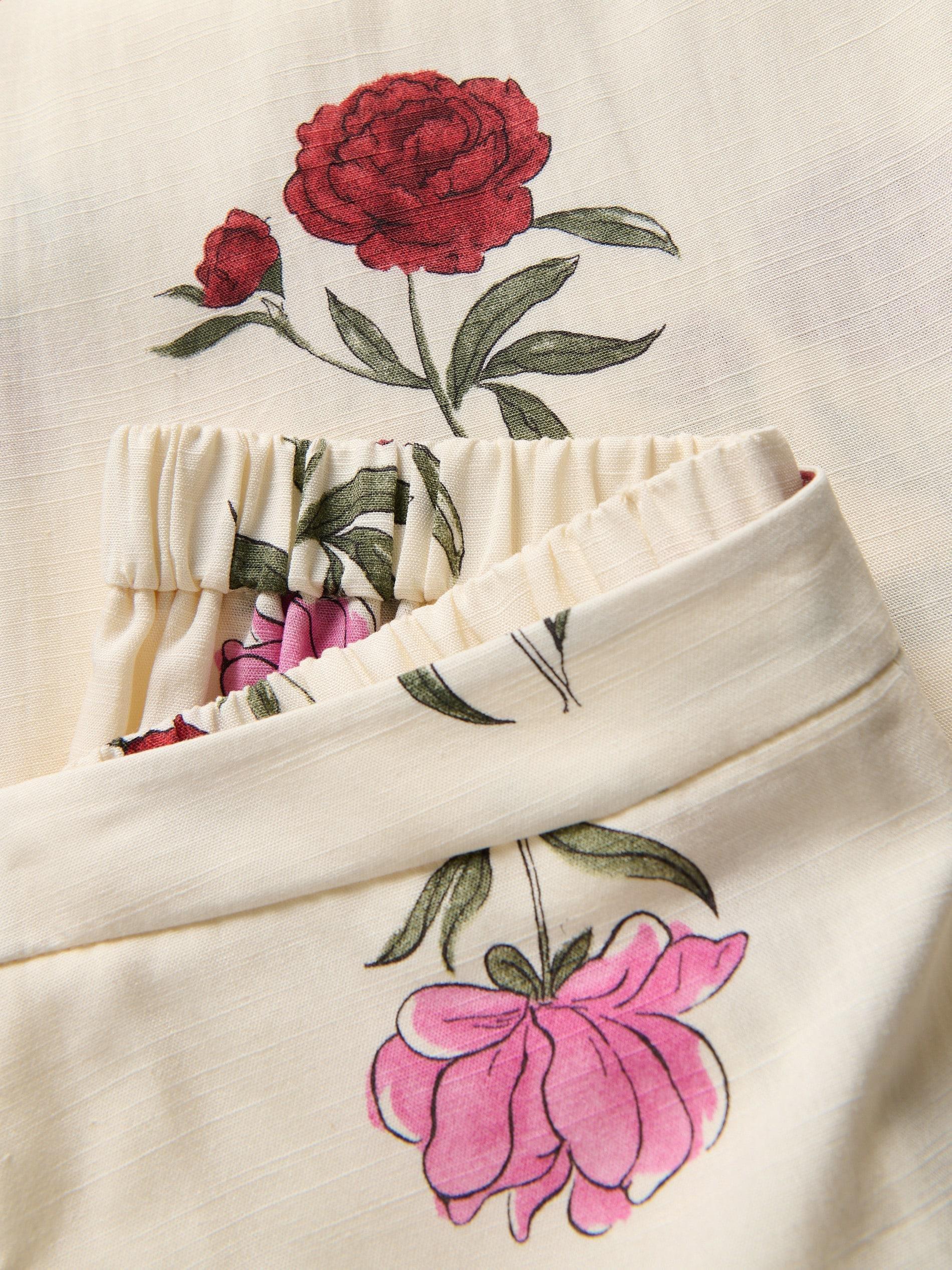 MULTICOLOR Wide leg trousers in floral print, Multicolor, large image number 4