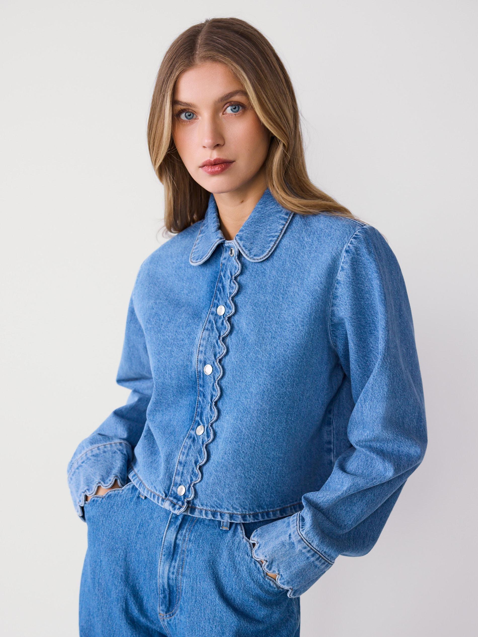 Blue Denim Jacket, Blue, large image number 1