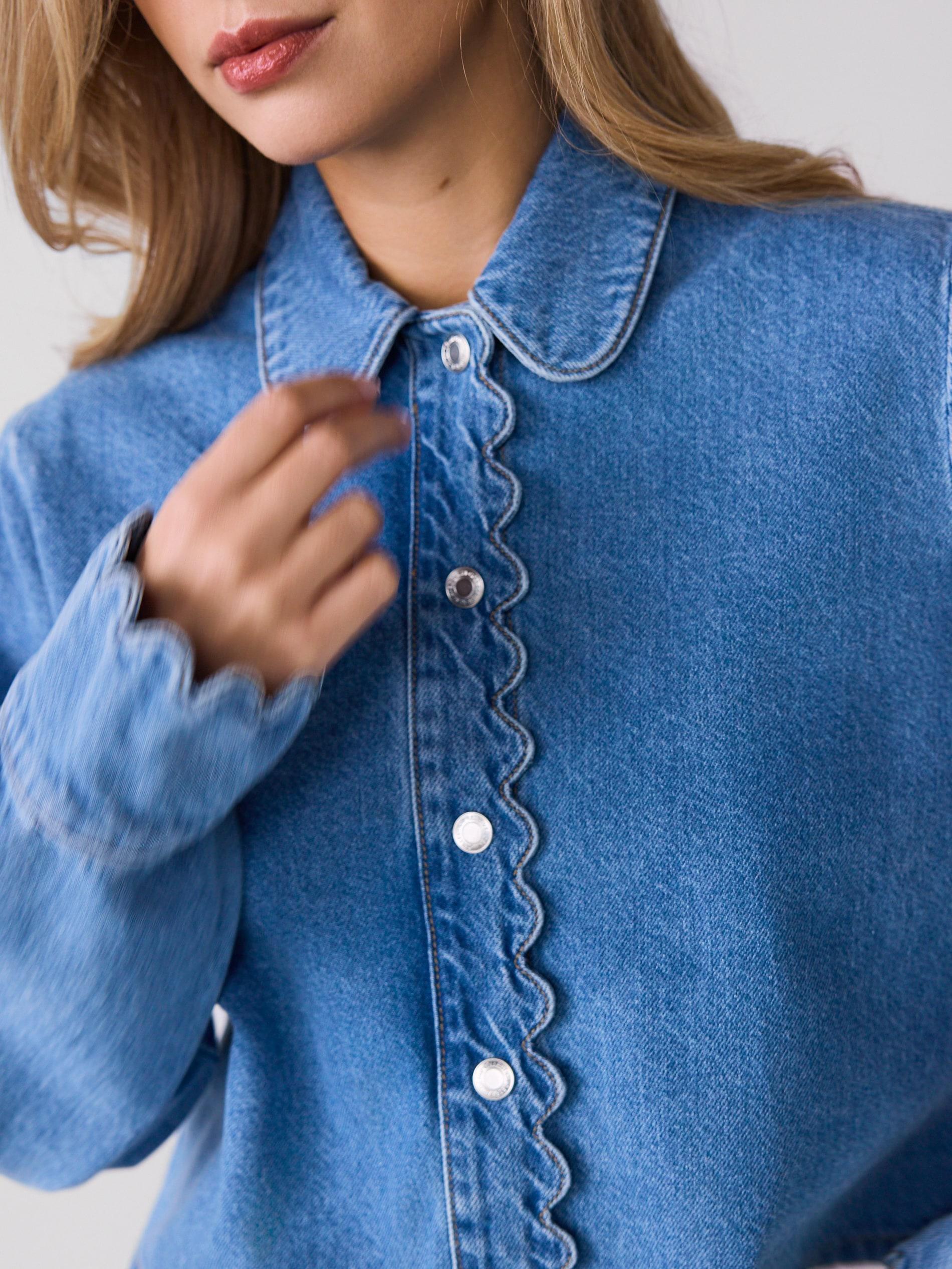 Blue Denim Jacket, Blue, large image number 2