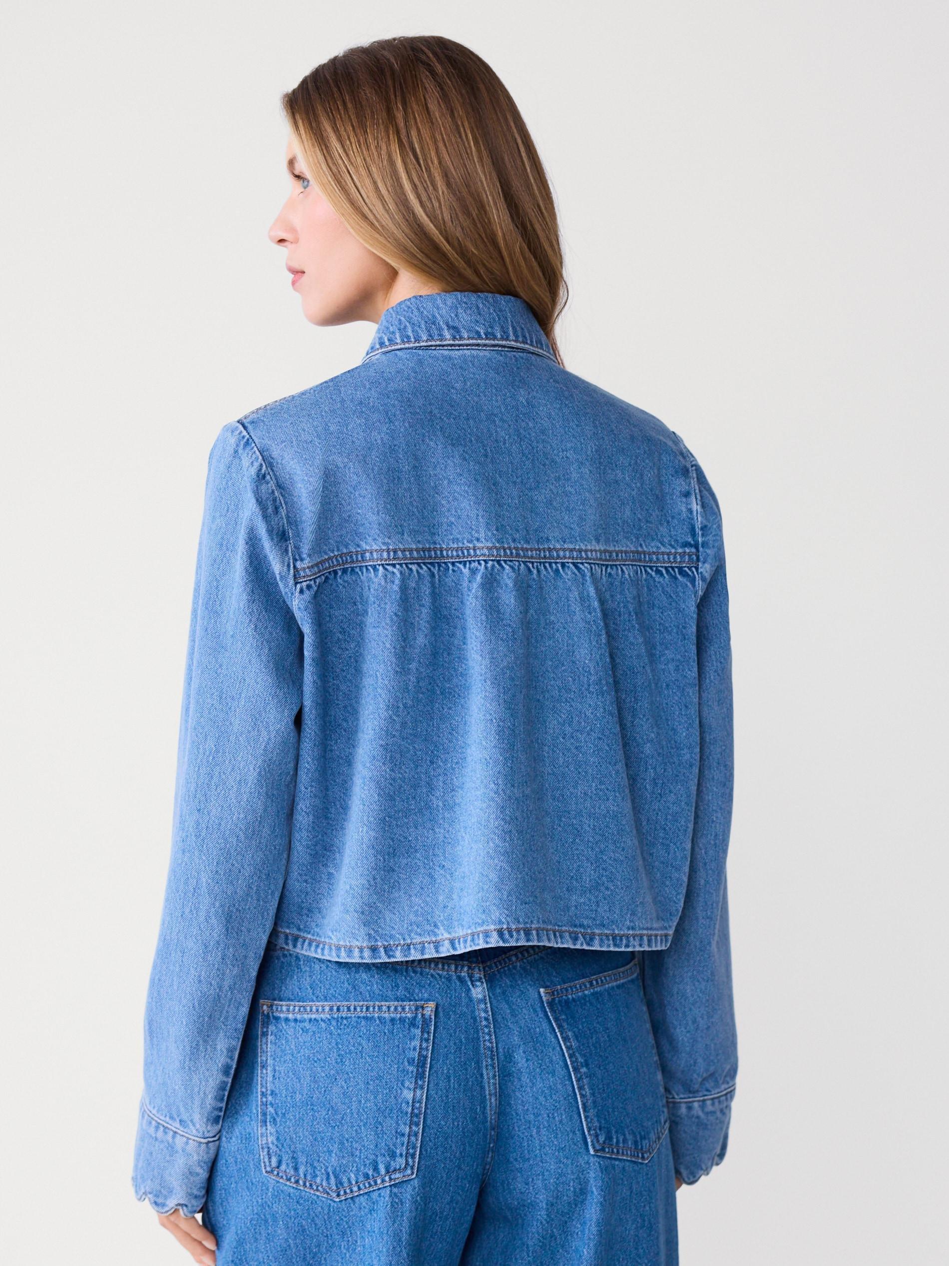 Blue Denim Jacket, Blue, large image number 3