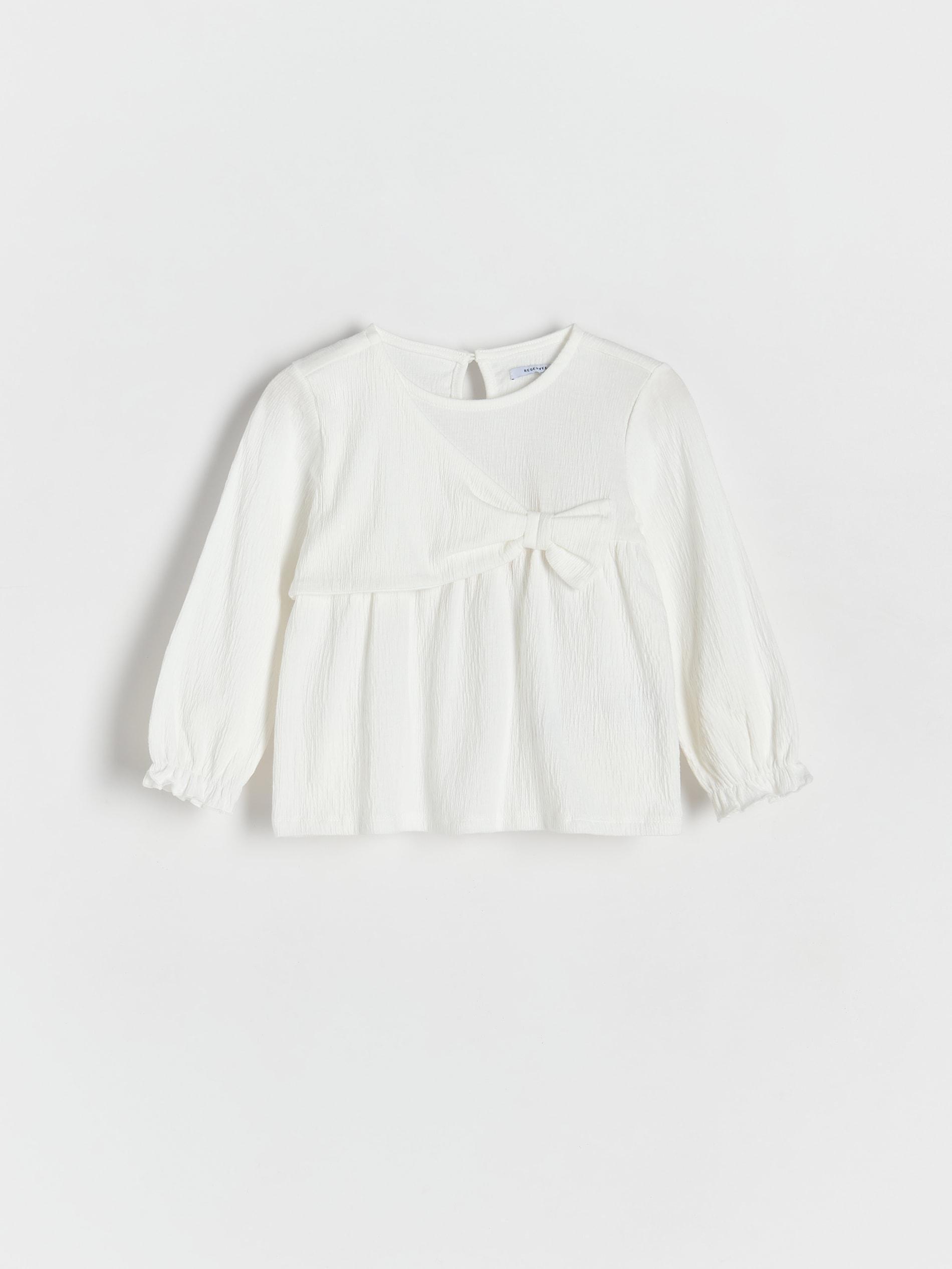 Cream Cotton Blouse With High Collar, , large image number 2