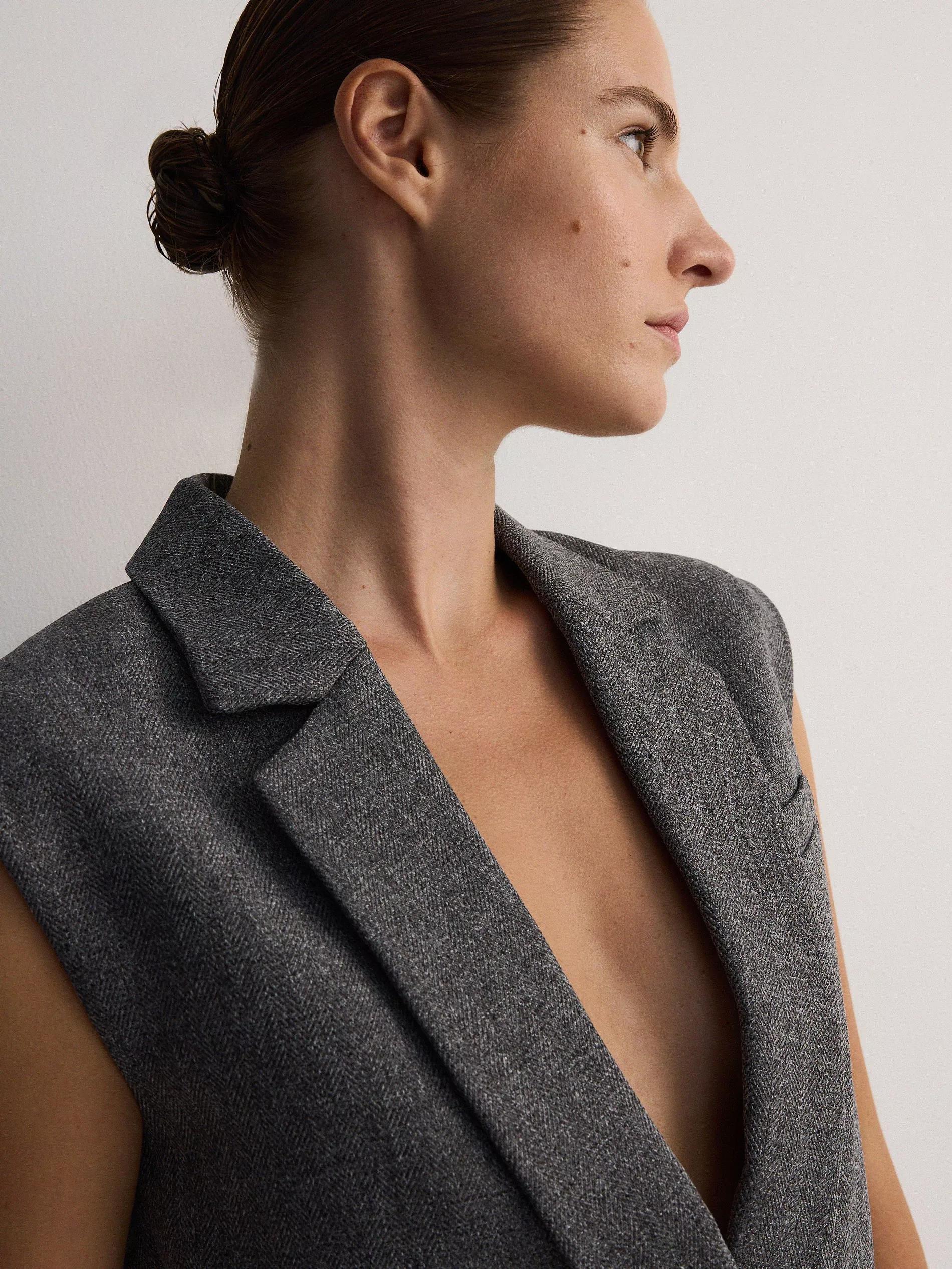 Grey Mottled Sweater, , large image number 1