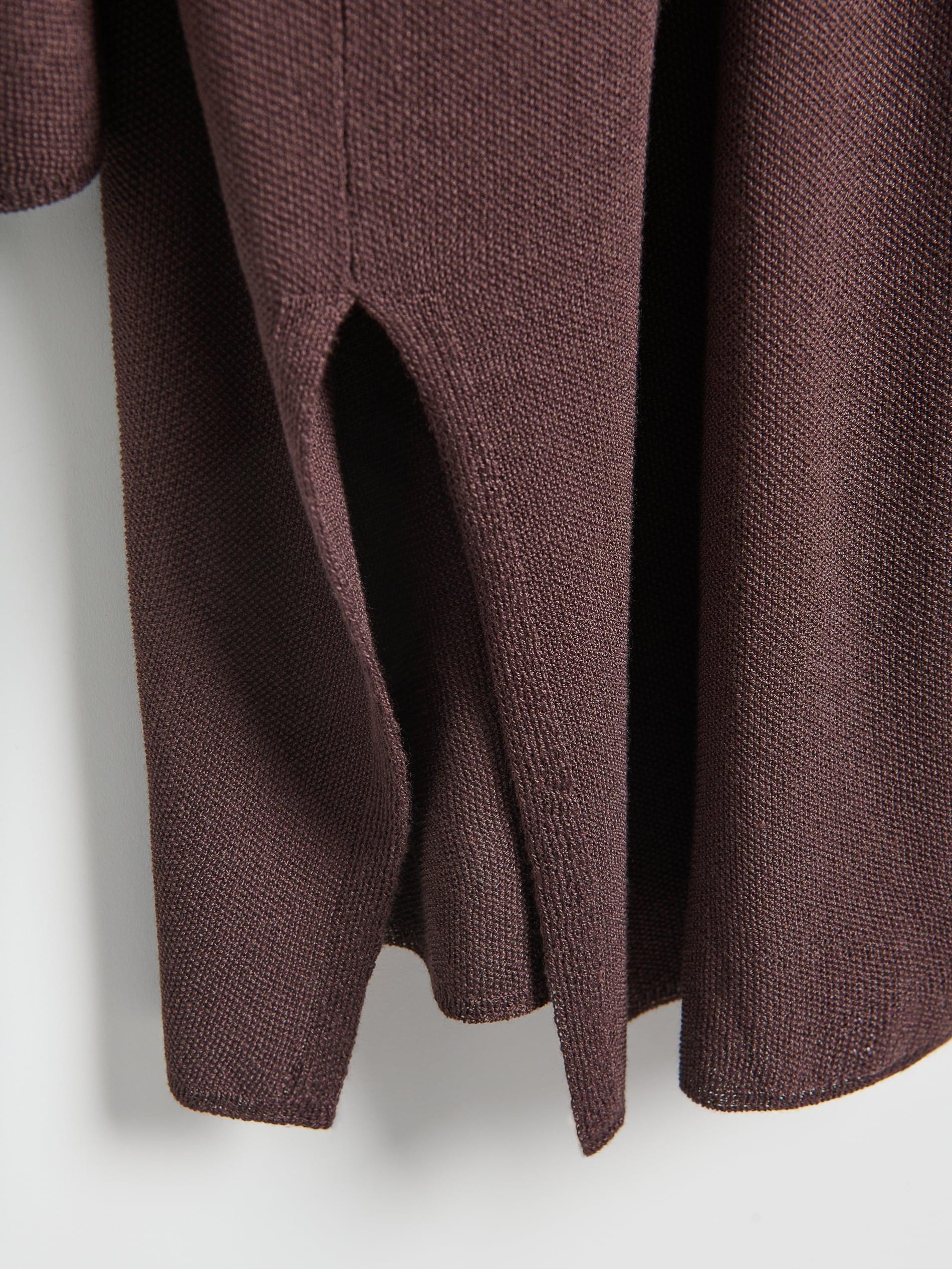 Brown Longline Cardigan, Brown, large image number 4
